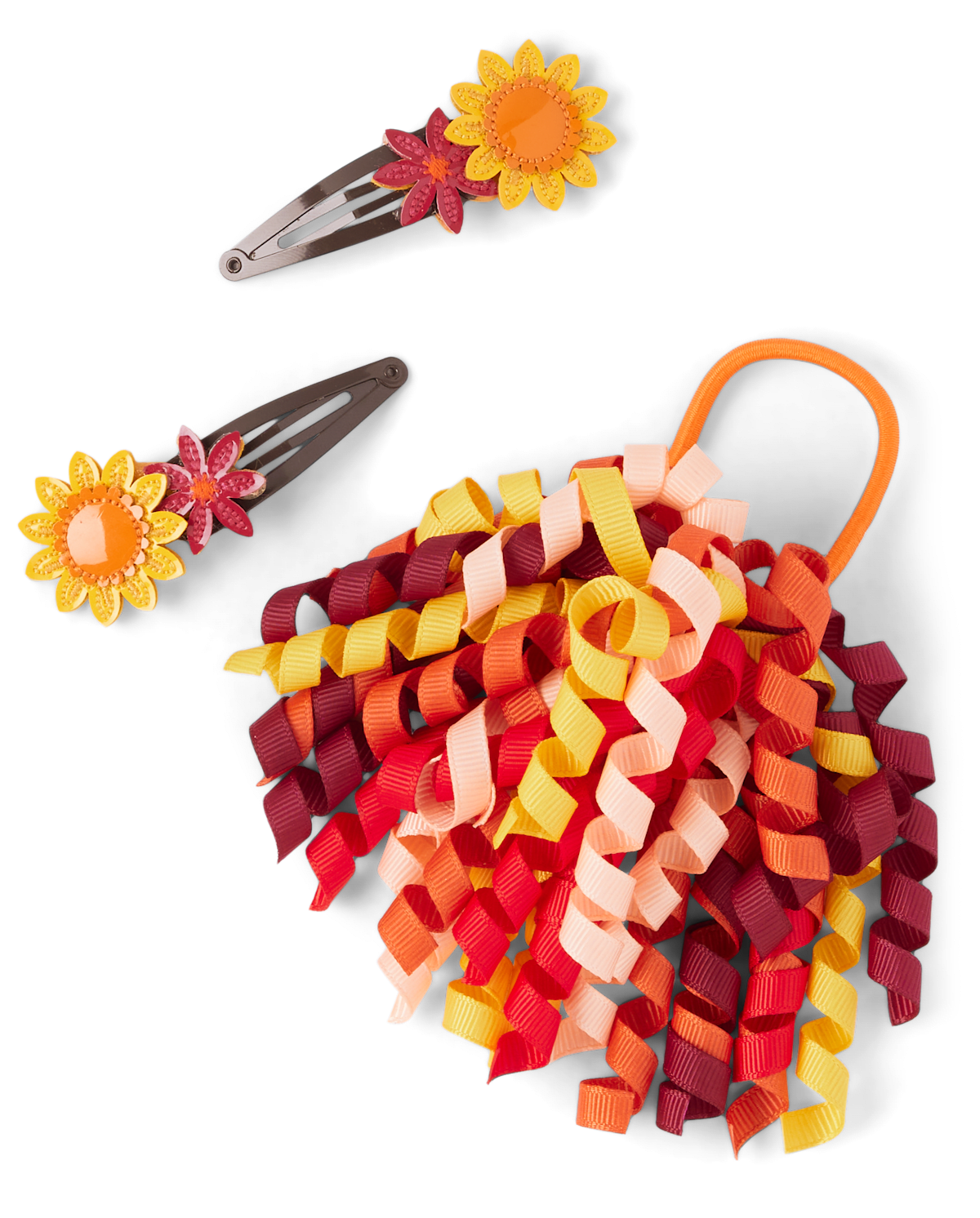 Gymboree Girls Sunflower Curly Hair 3-Piece Set - Happy Harvest