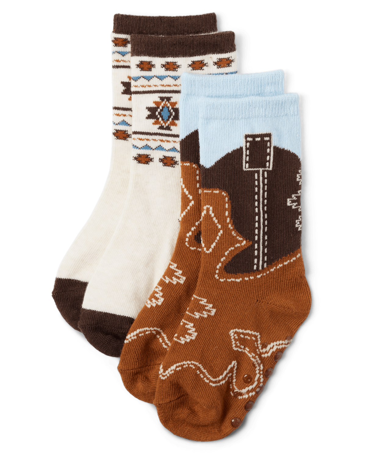 Детские ботинки Gymboree Boys Cowboy Boots Crew Socks 2-Pack - Montana Mountain