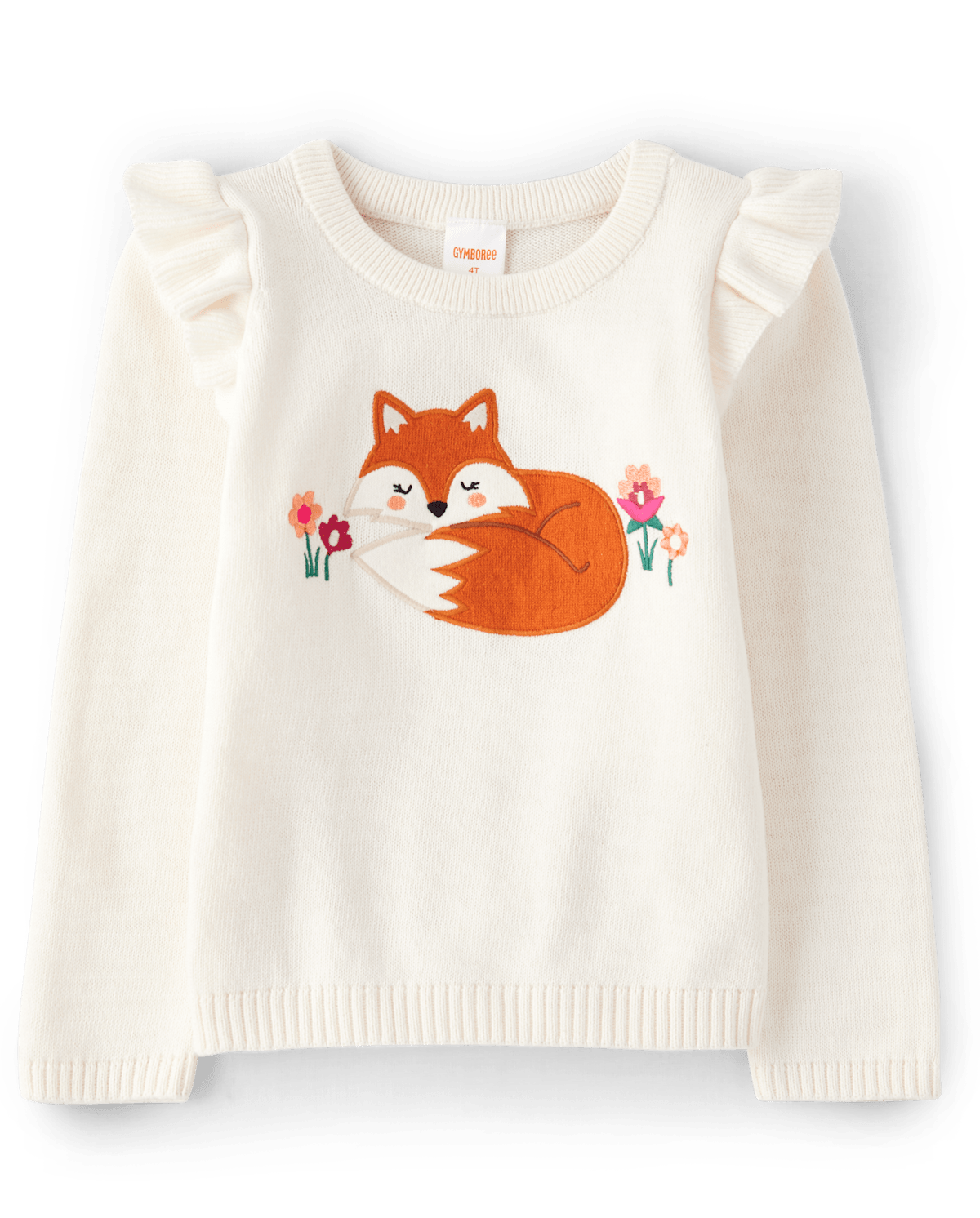 Детские свитеры Gymboree Girls Embroidered Fox Sweater - Friendly Fox