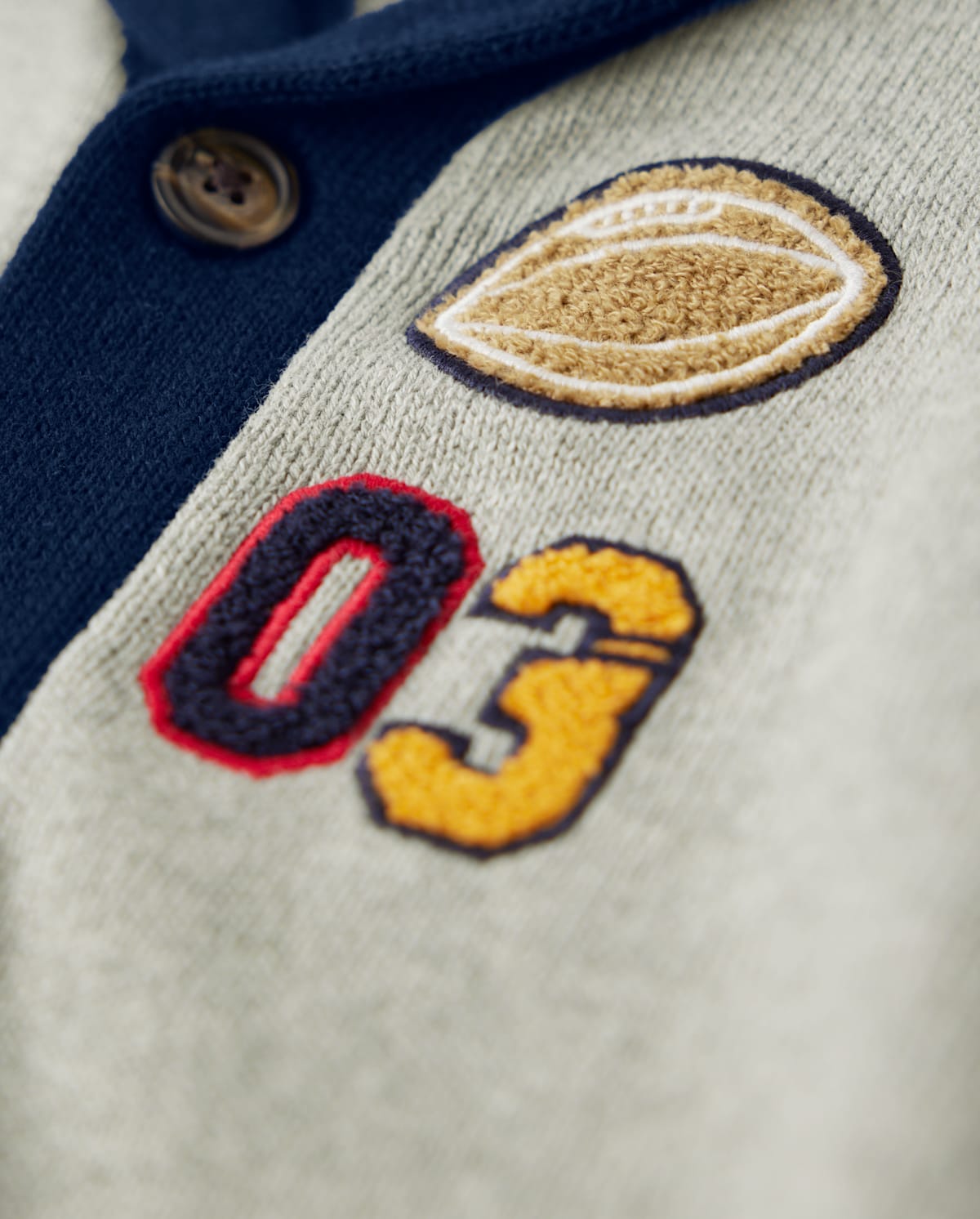 Детские кардиганы Gymboree Boys Applique Varsity Patch Cardigan - Prep School