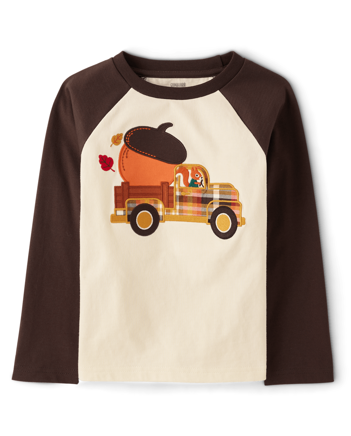 Детские топы Gymboree Boys Embroidered Truck Raglan Top - Happy Harvest