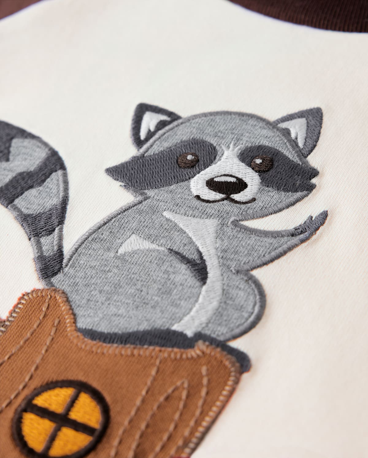 Детские топы Gymboree Boys Embroidered Raccoon Raglan Top - Enchanted Forest — фото 2