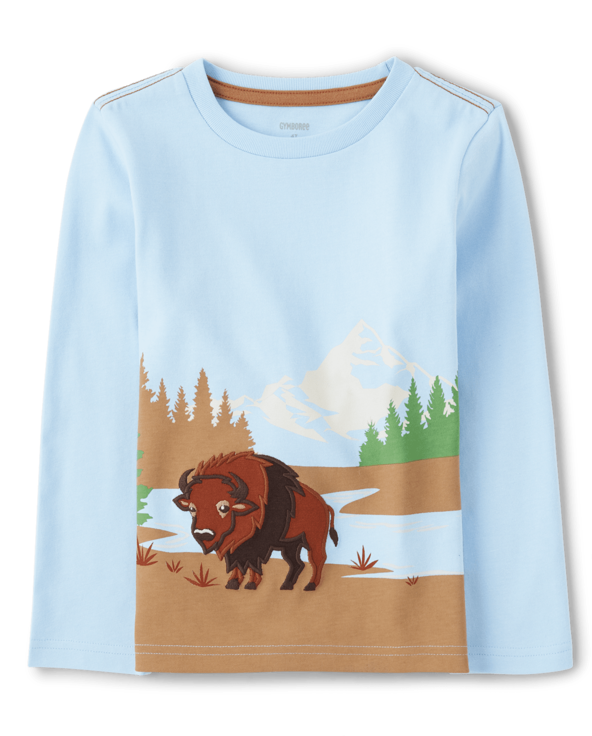Детские топы Gymboree Boys Embroidered Bison Top - Montana Mountain