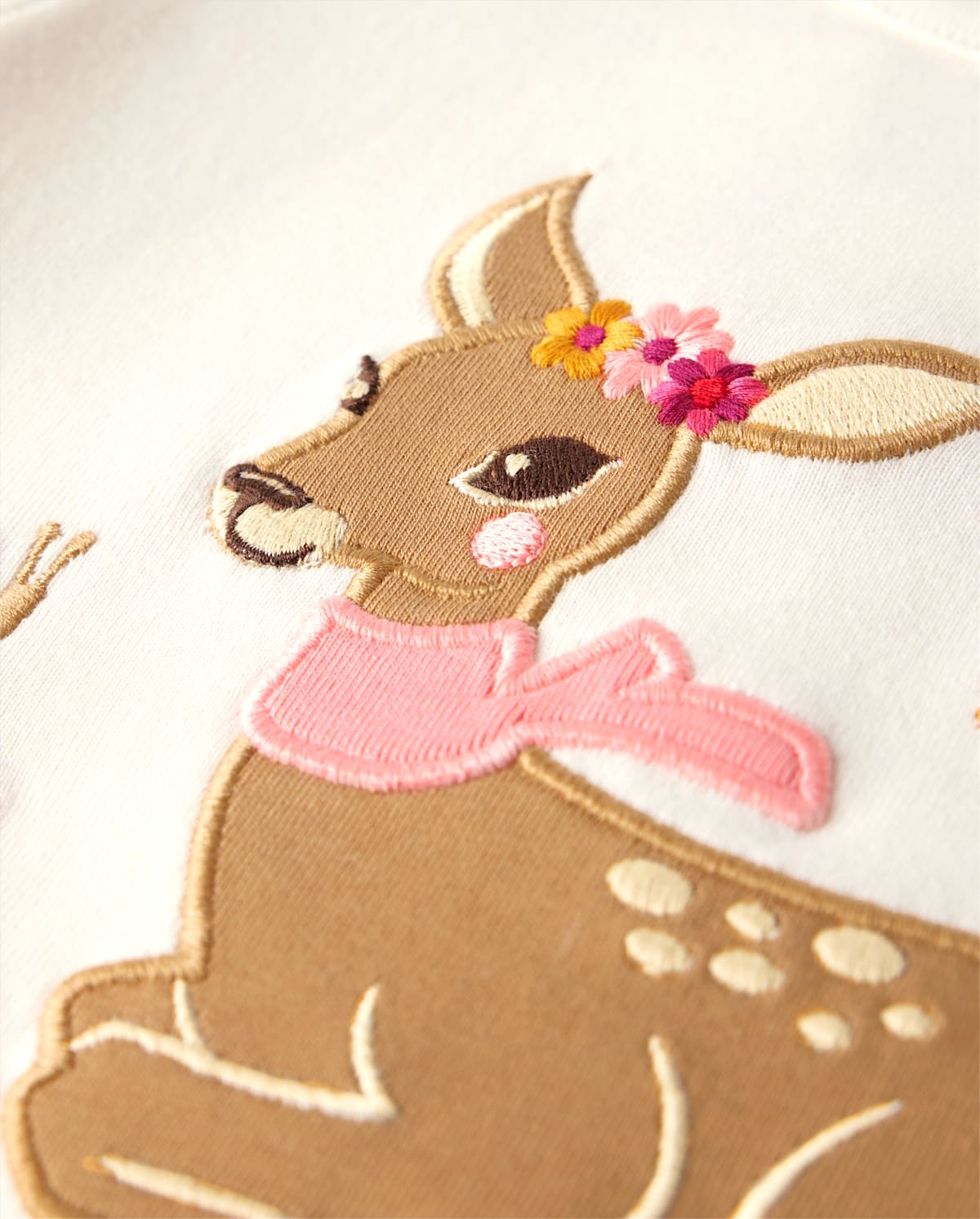 Детские топы Gymboree Girls Embroidered Deer Ruffle Top - Enchanted Forest