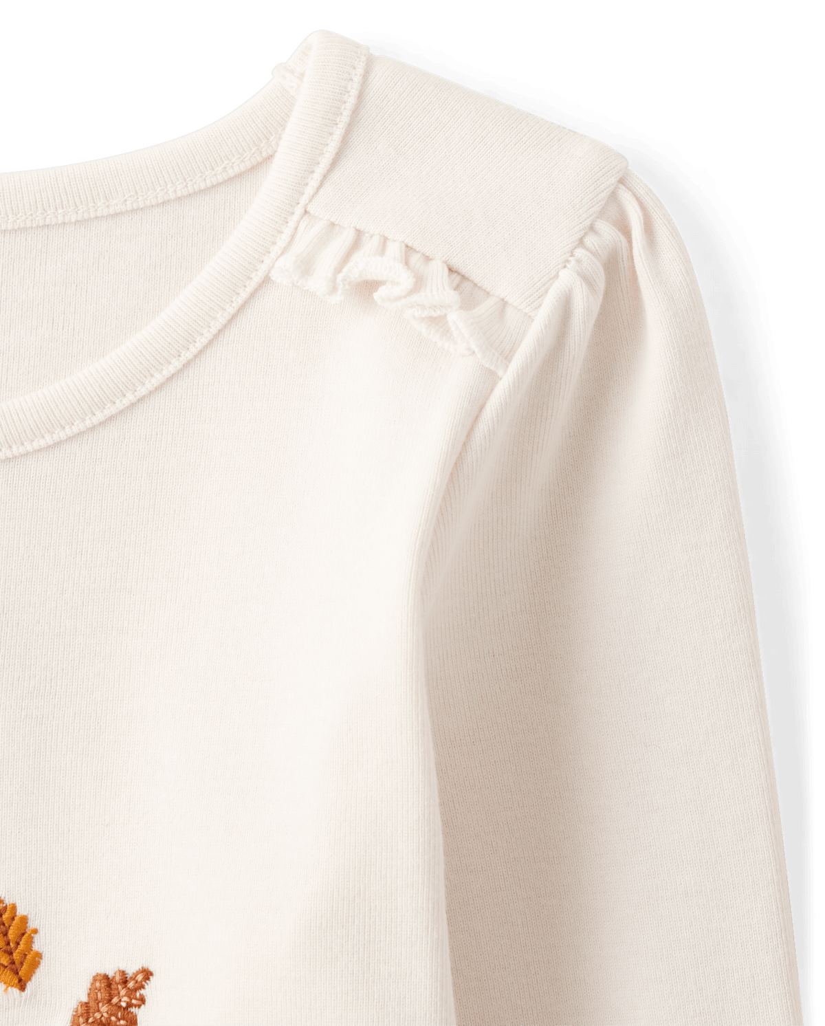 Детские топы Gymboree Girls Embroidered Deer Ruffle Top - Enchanted Forest — фото 2