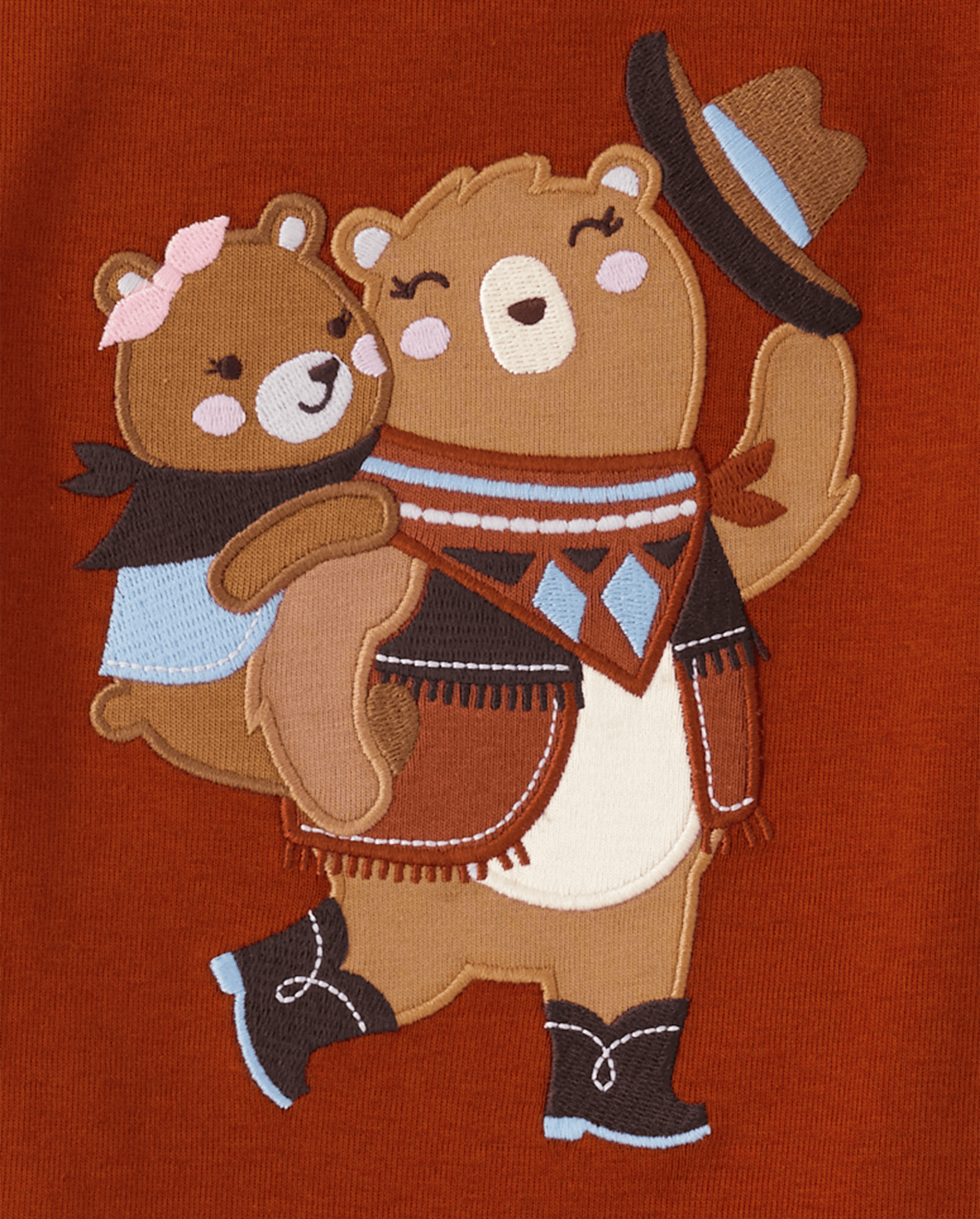 Детские топы Gymboree Girls Embroidered Bear Top - Montana Mountain — фото 3
