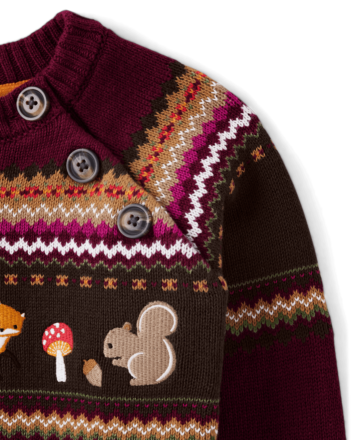 Детские свитеры Gymboree Boys Embroidered Forest Animal Sweater - Enchanted Forest — фото 3