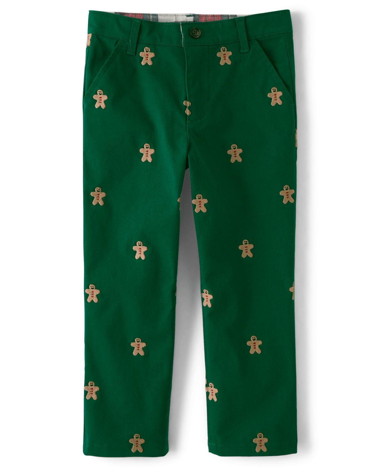 Детские брюки Gymboree Boys Schiffli Gingerbread Twill Chino Pants - Christmas Cabin