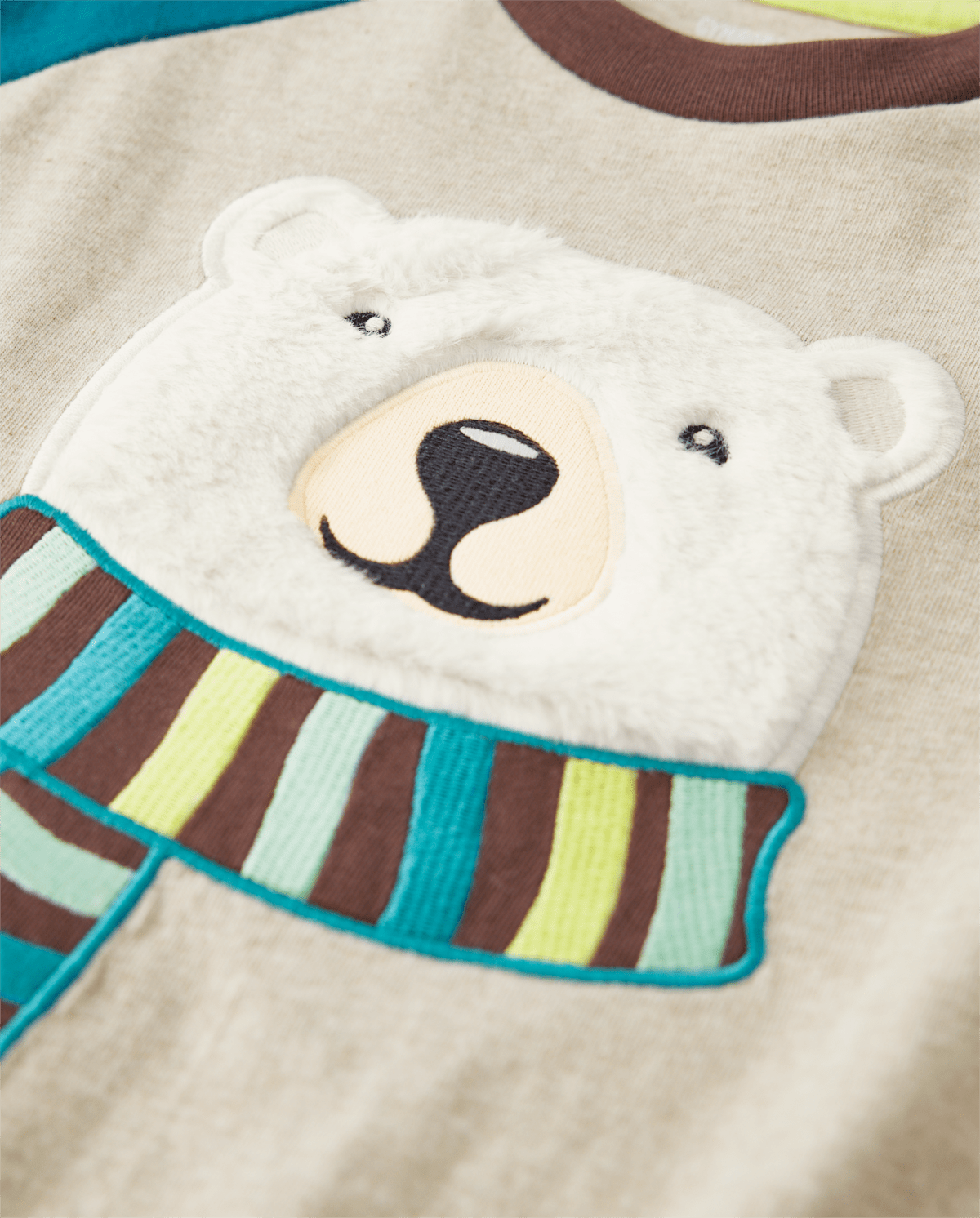 Детские топы Gymboree Boys Embroidered Polar Bear Raglan Top - Nordic Adventure