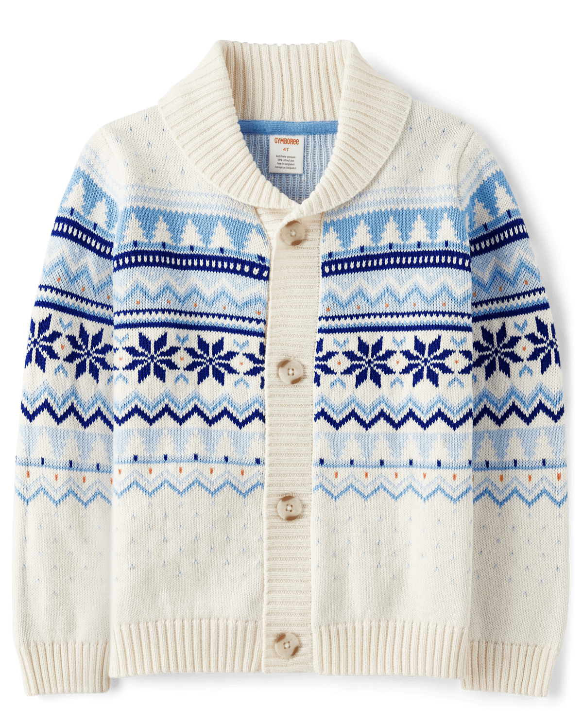 Детские кардиганы Gymboree Boys Intarsia Snowflake Fairisle Shawl Cardigan