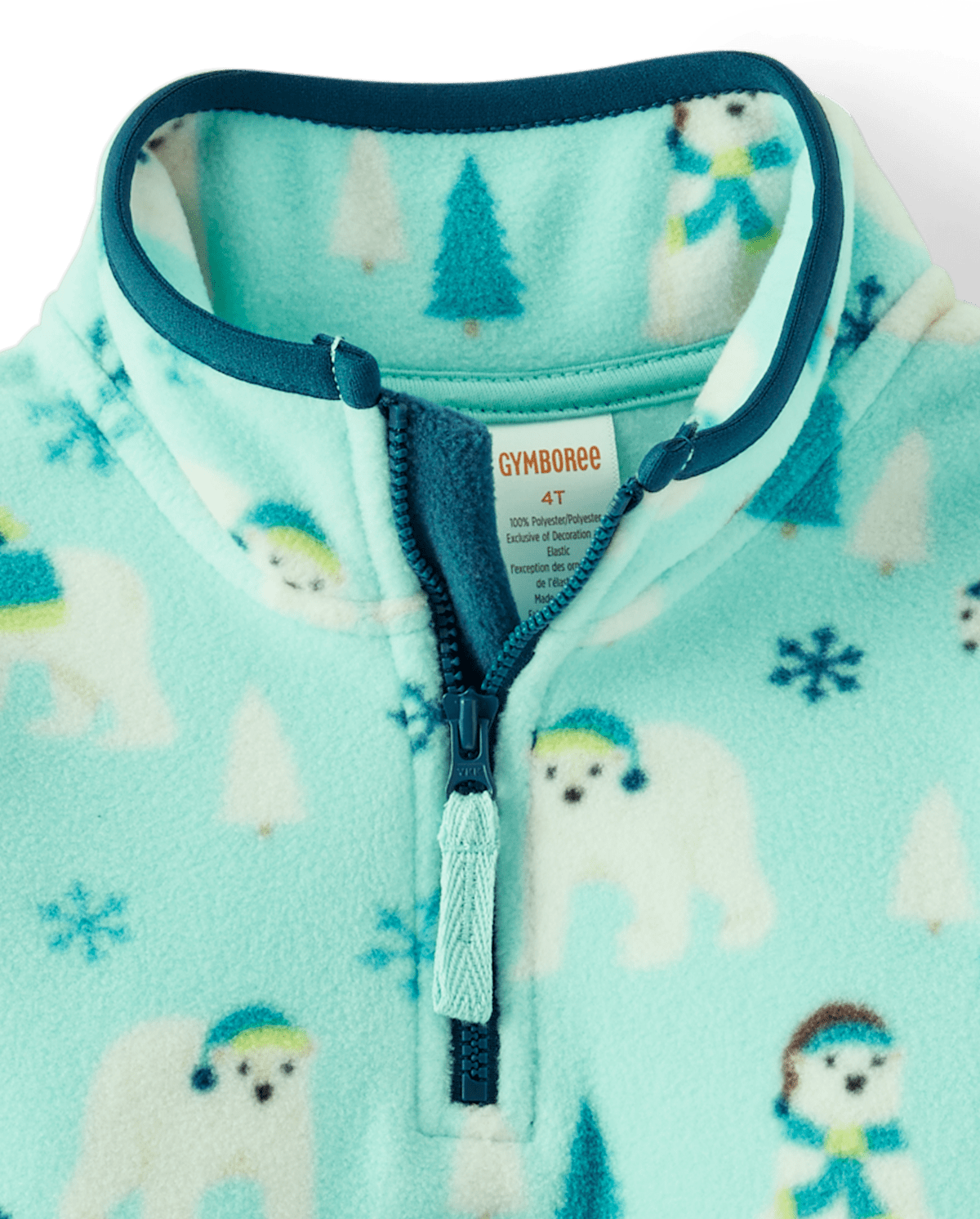 Детские свитеры Gymboree Boys Polar Bear Glacier Fleece Half-Zip Pullover - Nordic Adventure