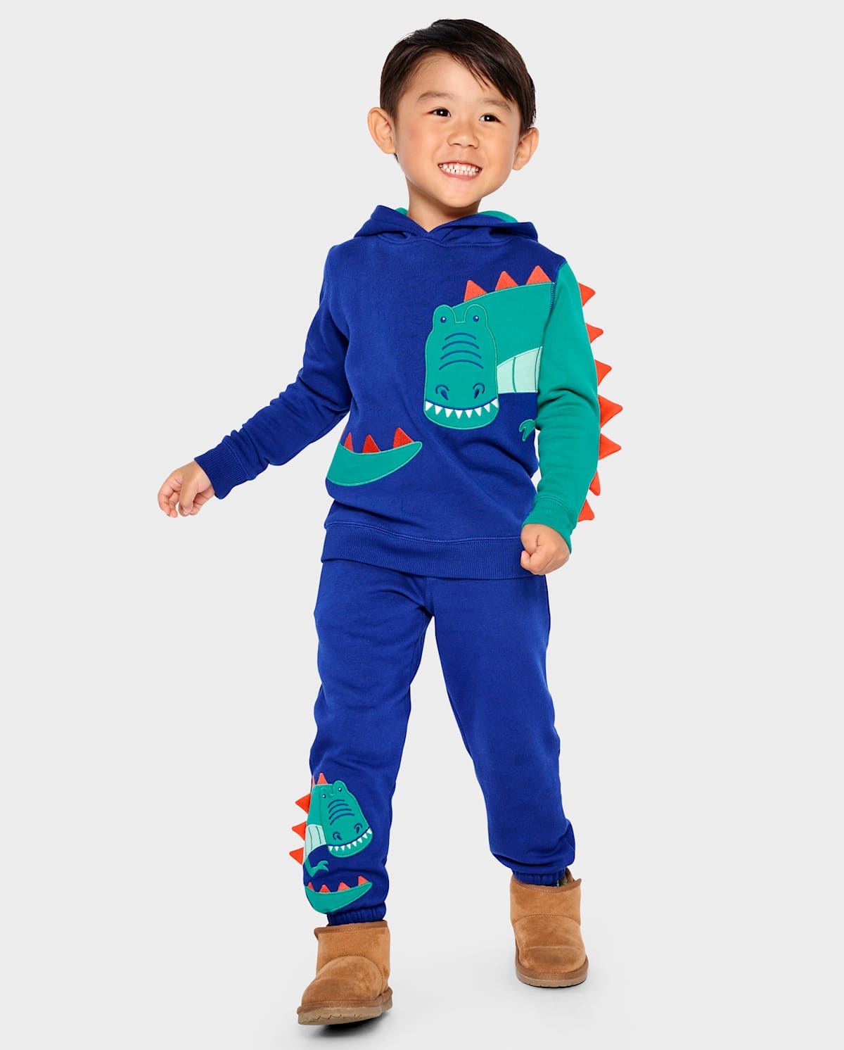 Детские брюки Gymboree Boys Embroidered Dino Fleece Jogger Pants - Dino Friends — фото 3