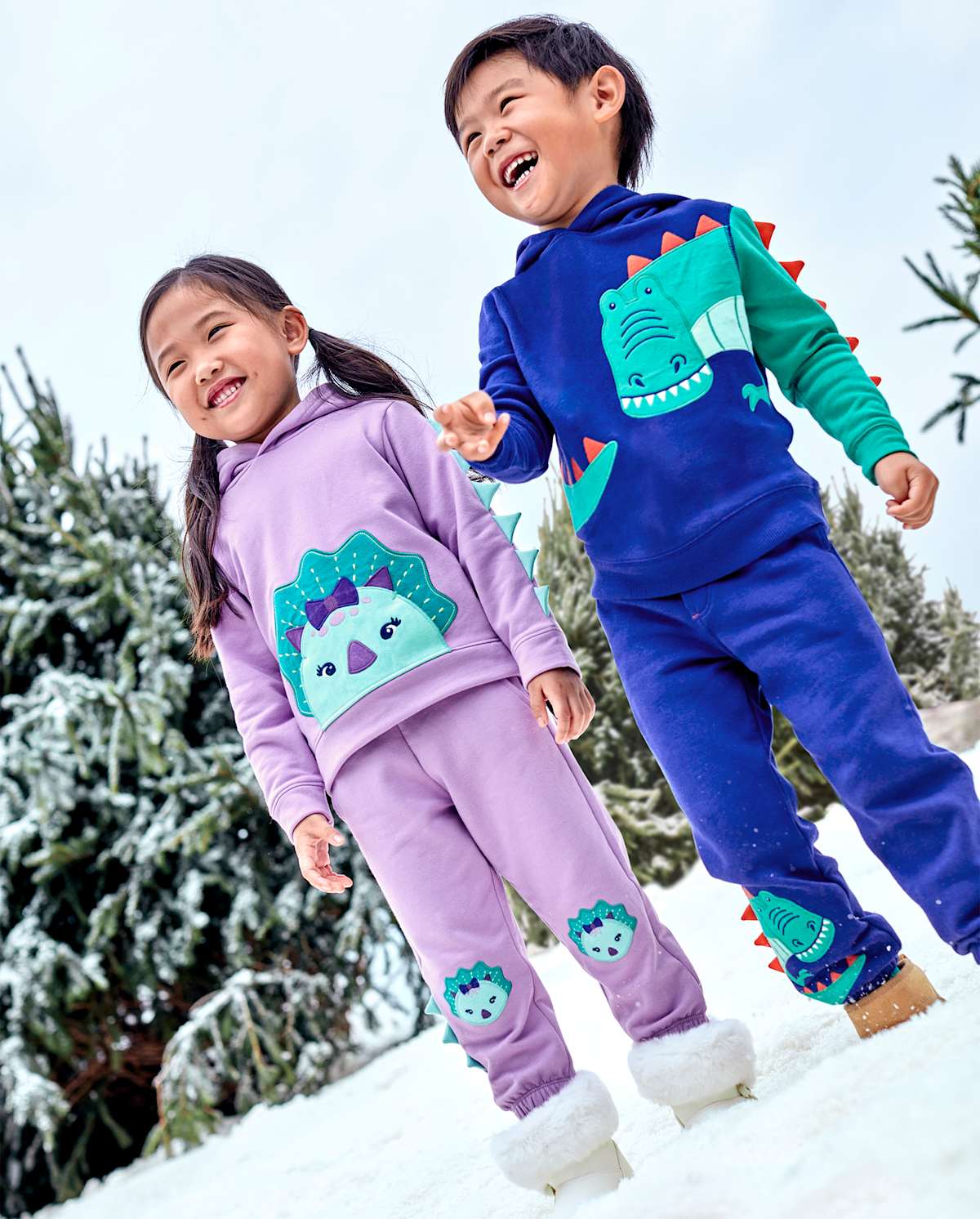 Детские худи Gymboree Boys Embroidered Dino Fleece - Dino Friends — фото 4