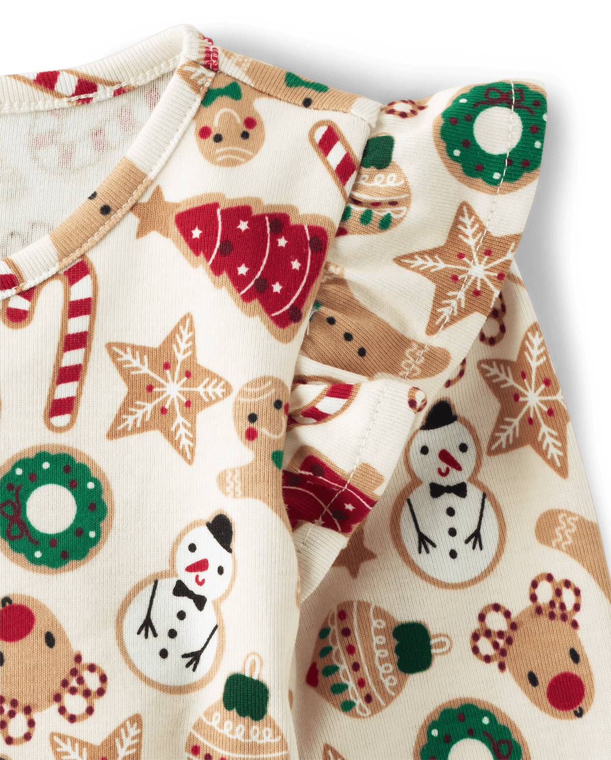 Детские платья Gymboree Girls Christmas Cookies Ruffle Dress - Christmas Cabin — фото 2