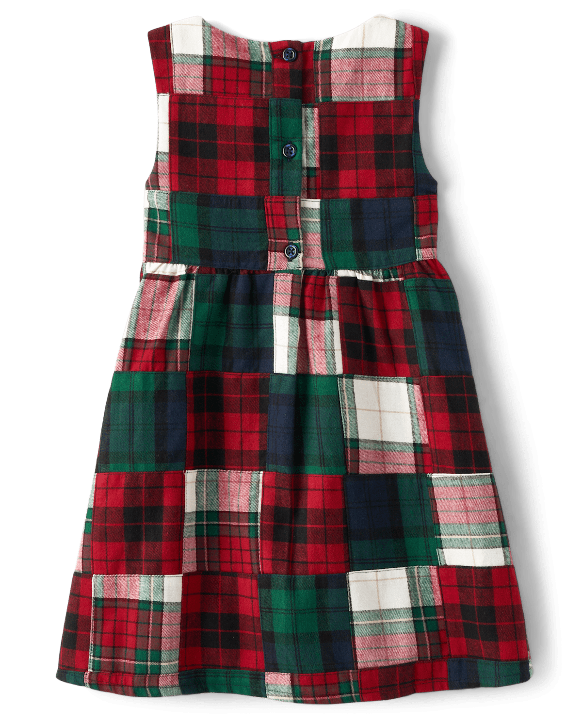 Gymboree Girls Patch Plaid Jumper - Christmas Cabin