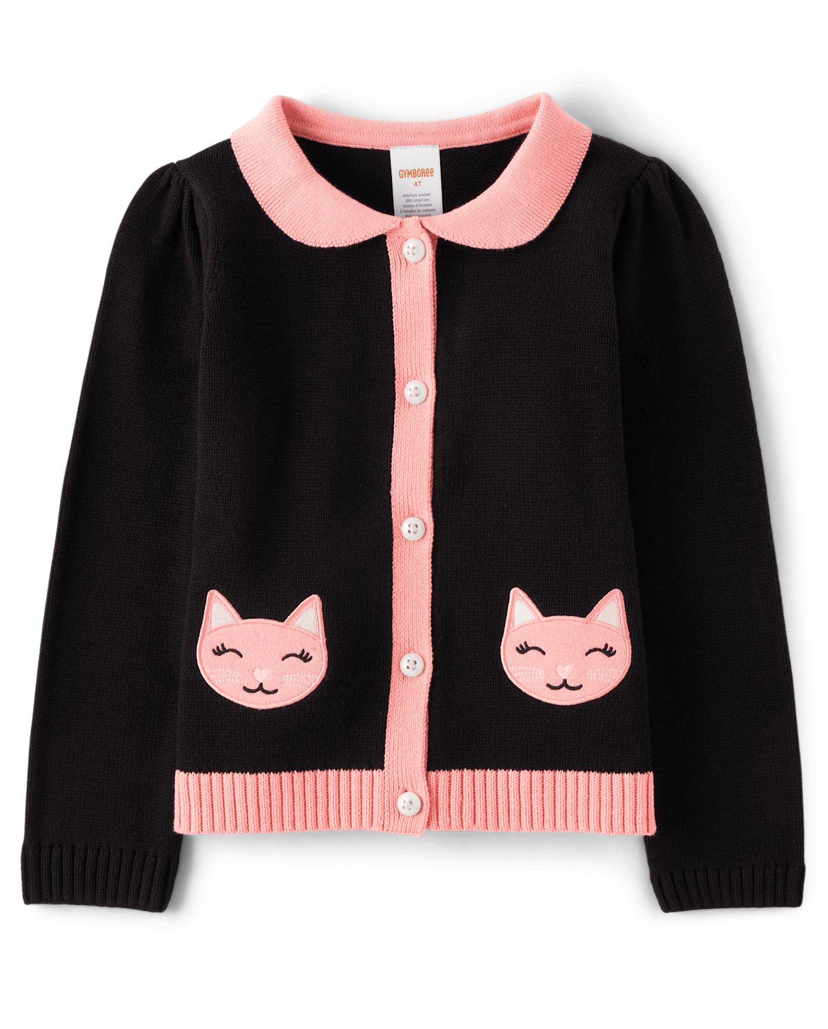 Детские кардиганы Gymboree Girls Applique Cat Peter Pan Cardigan - Ladies And Gentlemen