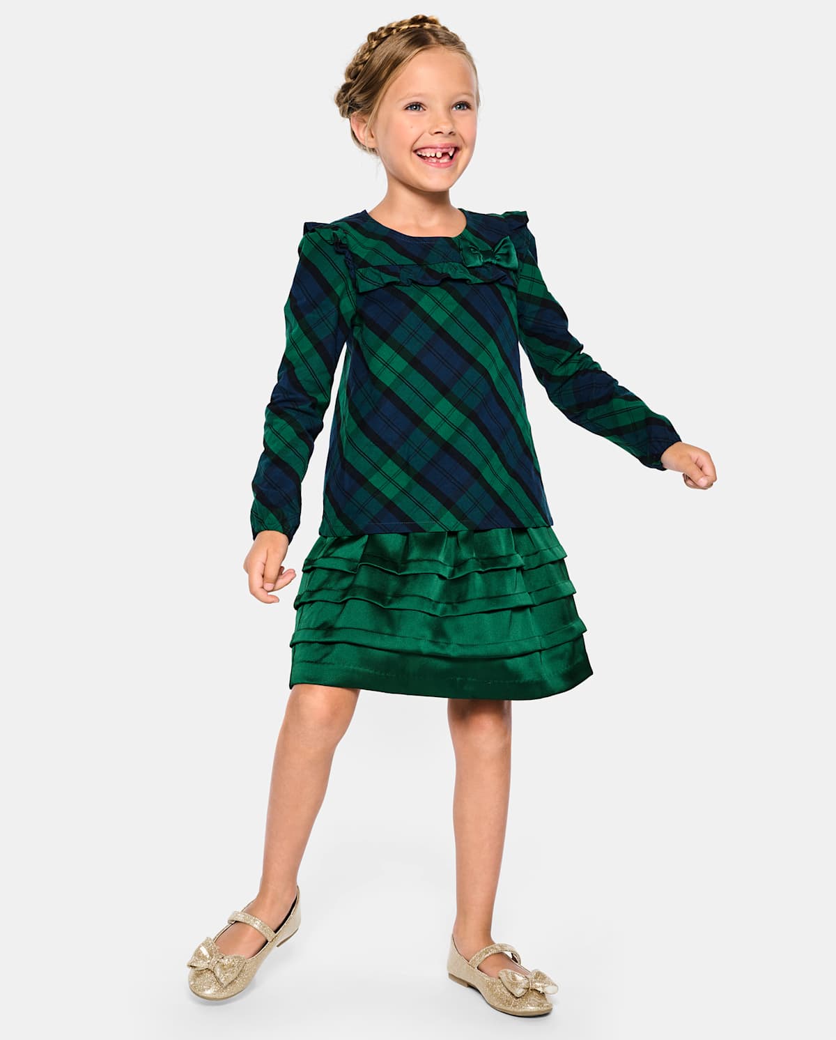 Детские юбки Gymboree Girls Pintuck Skirt - Nutcracker — фото 3