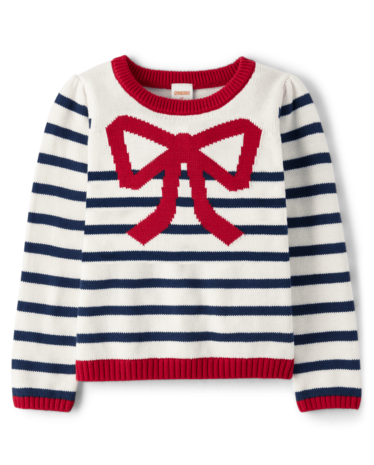 Детские свитеры Gymboree Girls Bow Striped Sweater - Parisian Chic