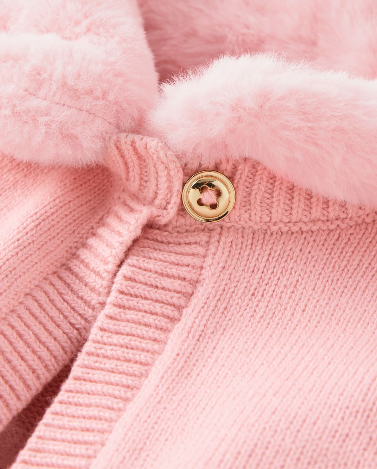 Детские кардиганы Gymboree Girls Faux Fur Collar Cardigan - Sugar Plum Fairy — фото 2