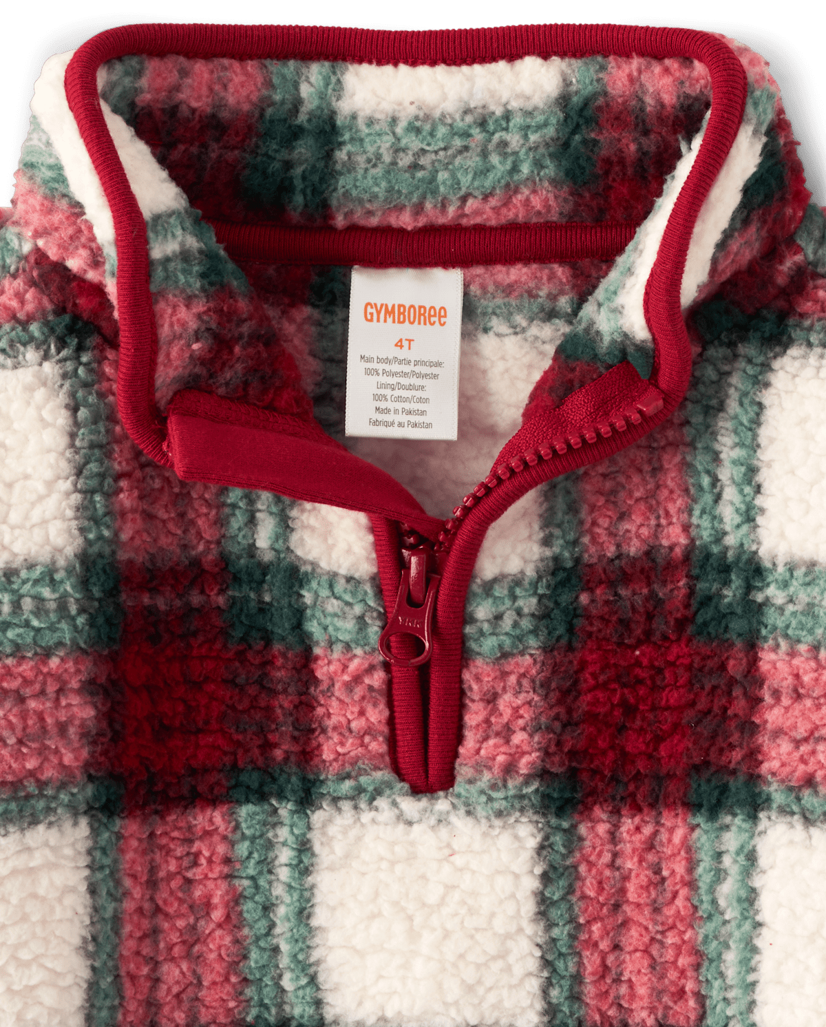 Детские свитеры Gymboree Girls Plaid Sherpa Peplum Pullover - Christmas Cabin