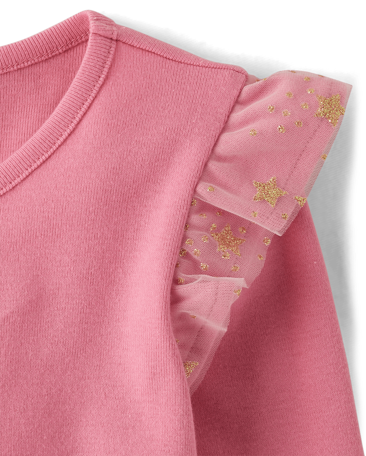 Детские топы Gymboree Girls Embroidered Fairy Mouse Ruffle Top - Sugar Plum Fairy — фото 2