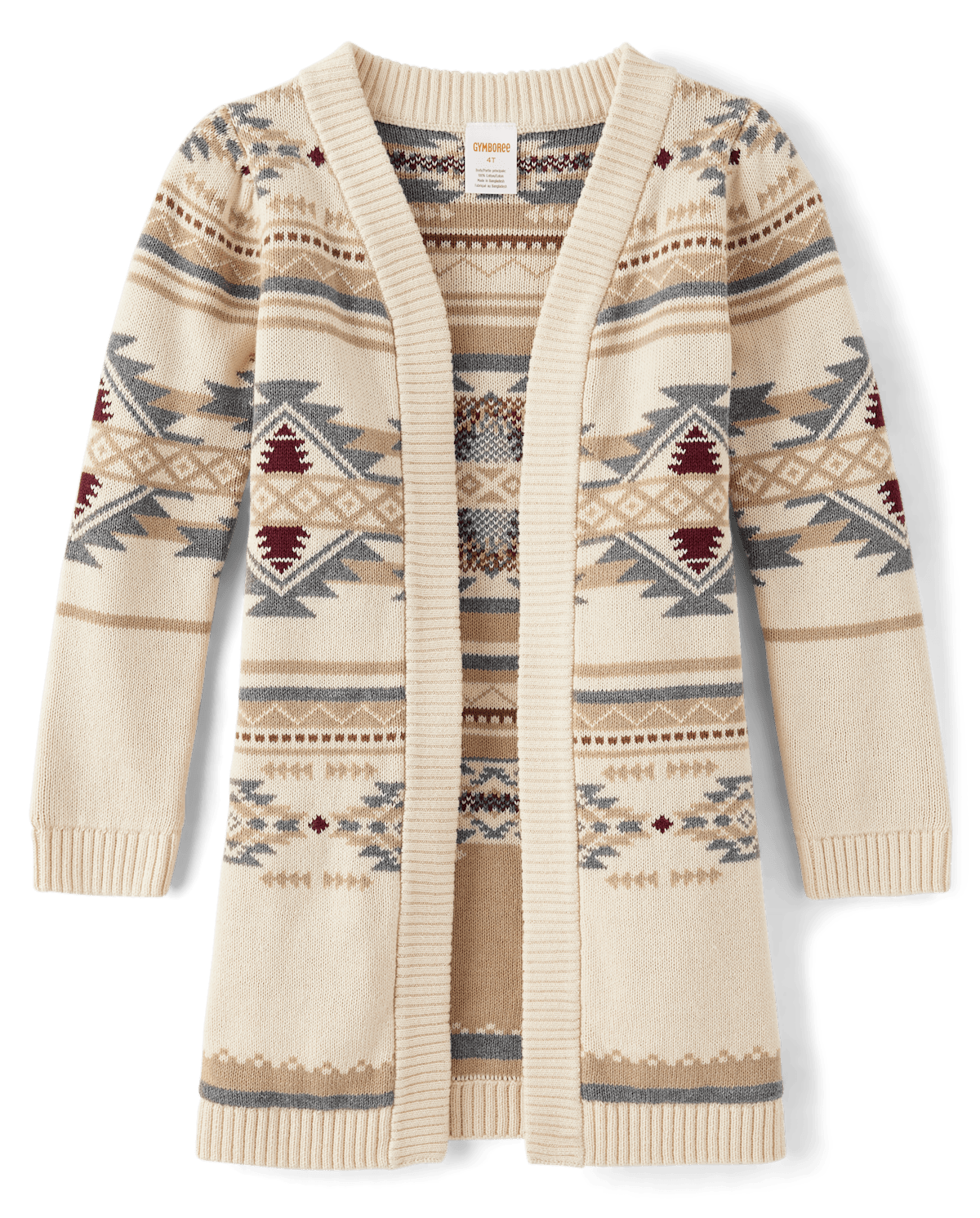 Детские кардиганы Gymboree Girls Intarsia Fairisle Long Cardigan - Rustic Ranch