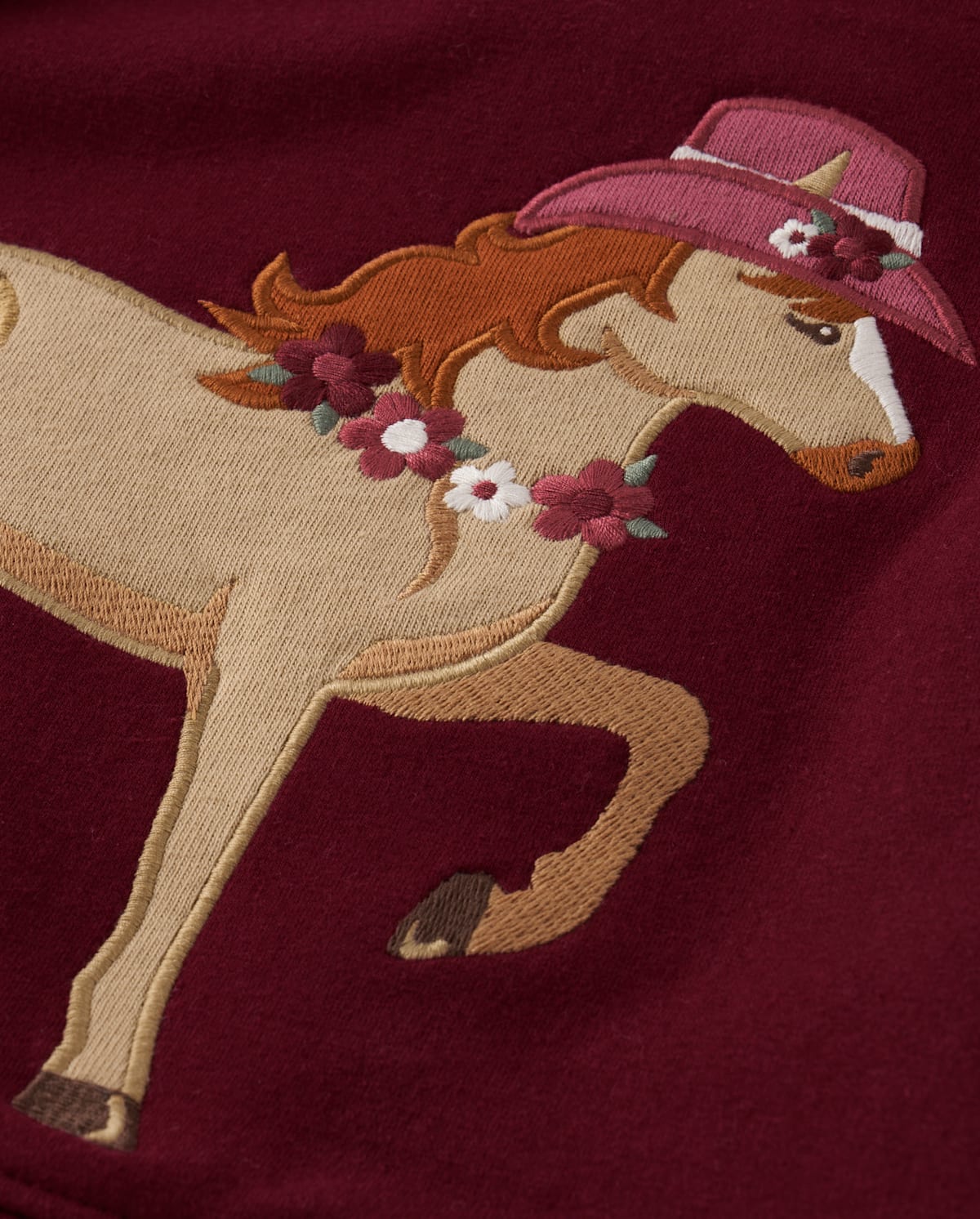 Детские худи Gymboree Girls Embroidered Horse Fleece - Rustic Ranch