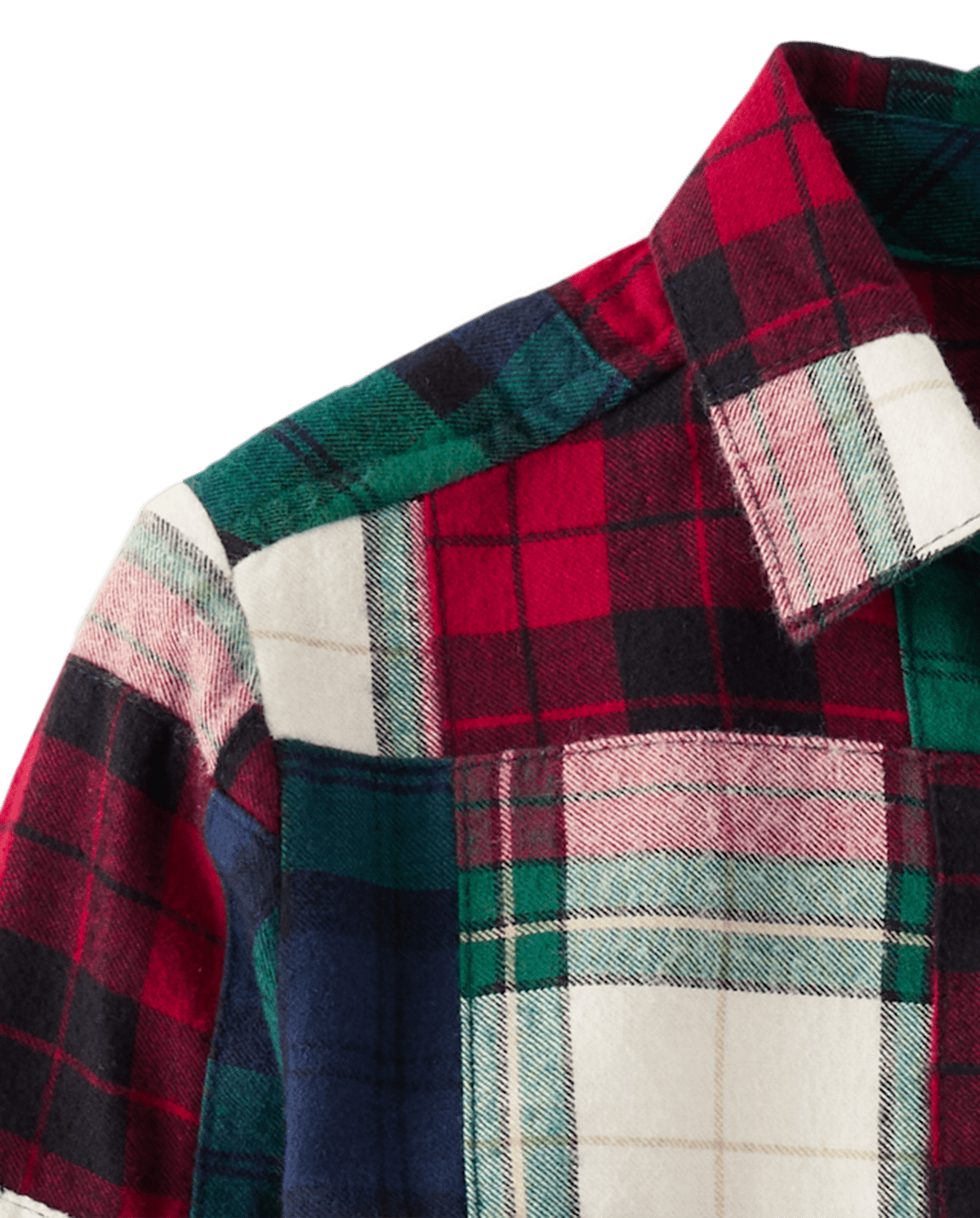 Детские рубашки Gymboree Boys Patch Plaid Shirt - Christmas Cabin — фото 3