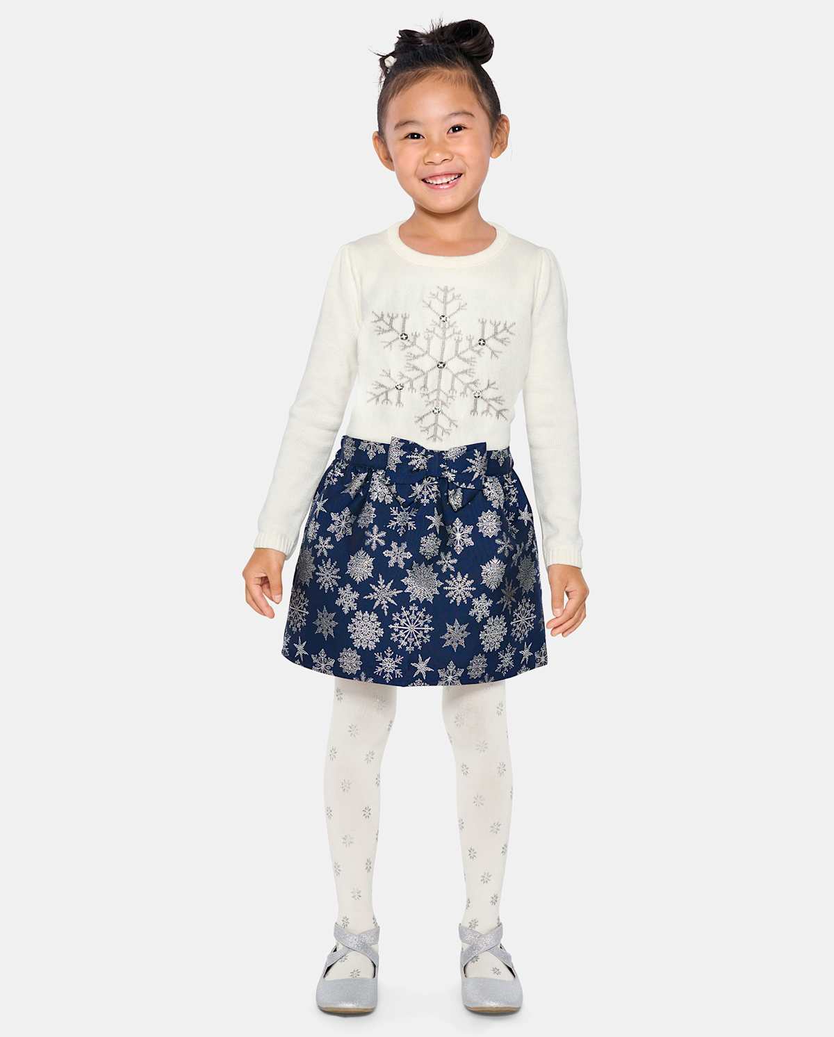 Детские юбки Gymboree Girls Snowflake Skirt - Silent Night — фото 3