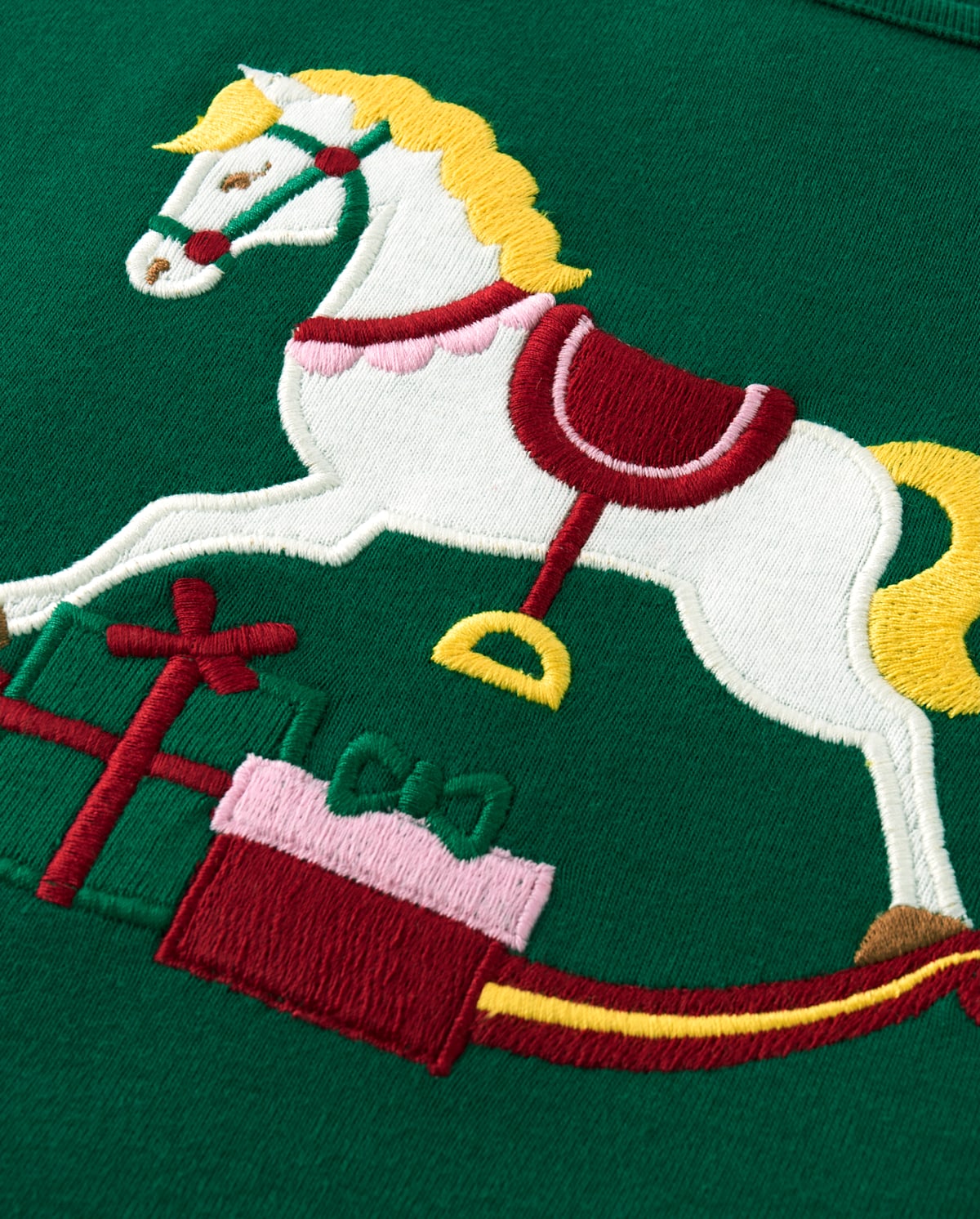 Детские топы Gymboree Girls Embroidered Rocking Horse Ruffle Top - Nutcracker