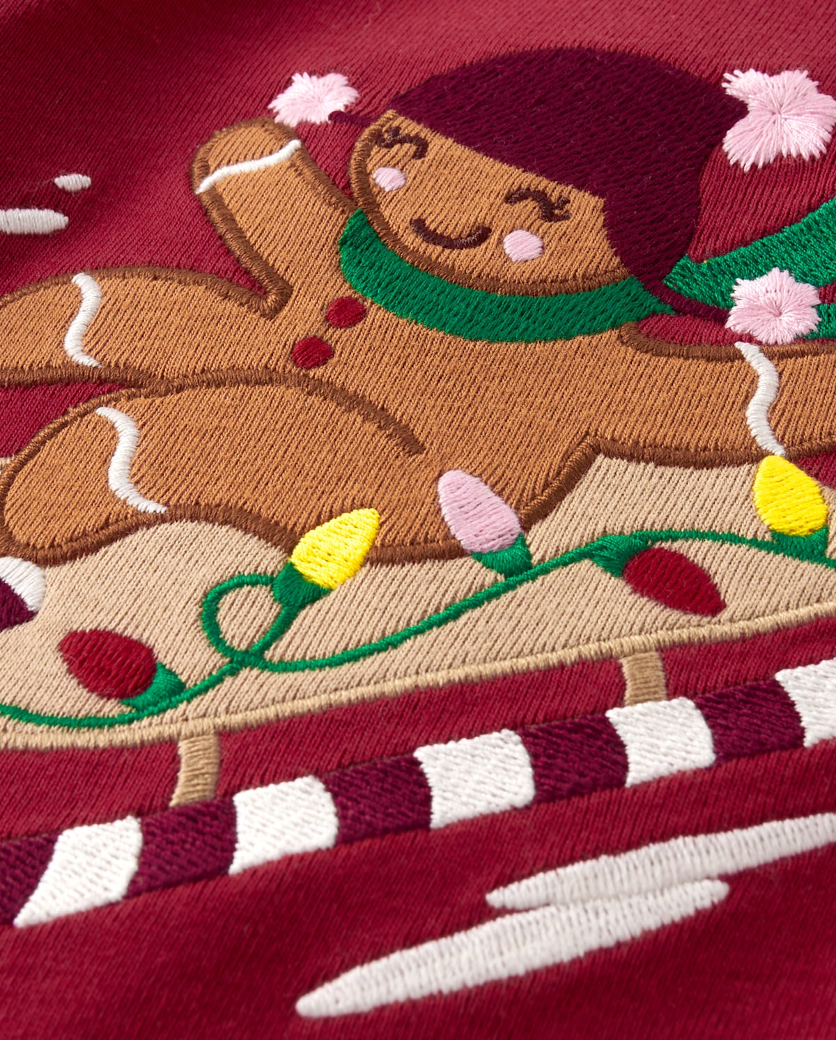 Детские топы Gymboree Girls Embroidered Gingerbread Sled Top - Christmas Cabin
