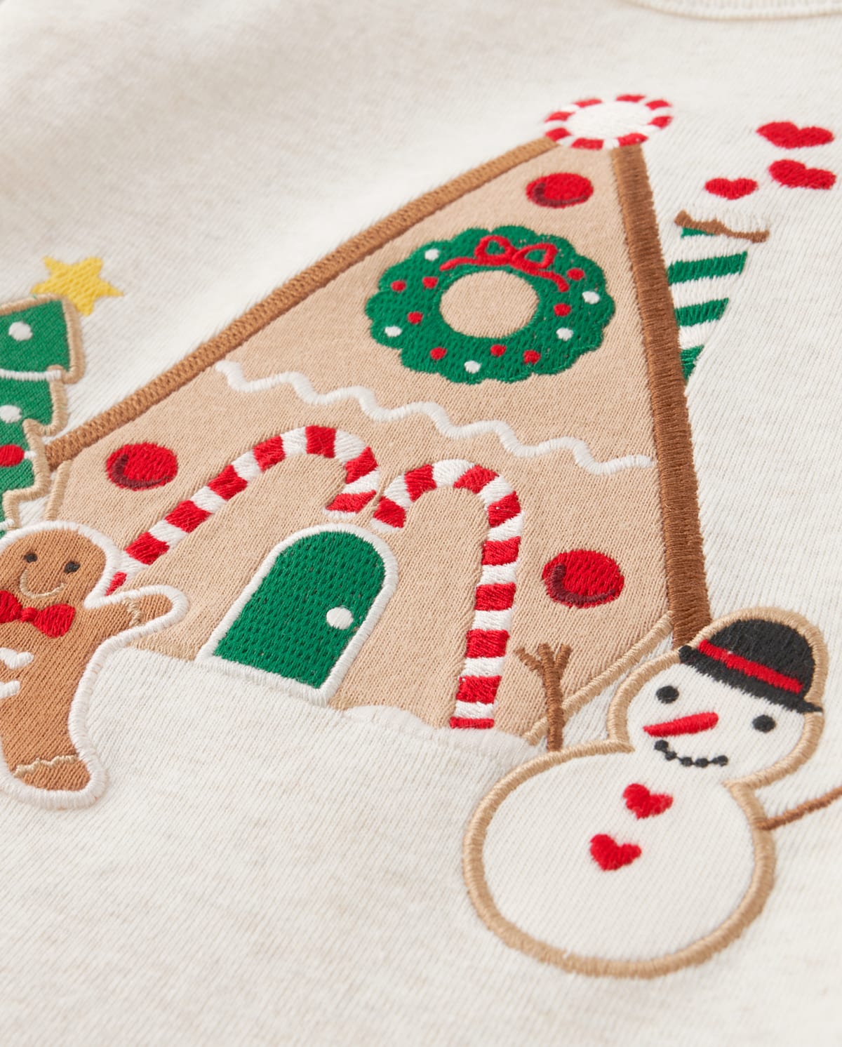 Детские топы Gymboree Girls Embroidered Gingerbread House Top - Christmas Cabin
