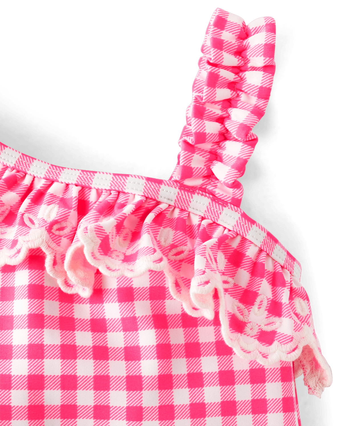 Детские купальники Gymboree Girls Gingham Ruffle One Piece Swimsuit - Splish-Splash — фото 2