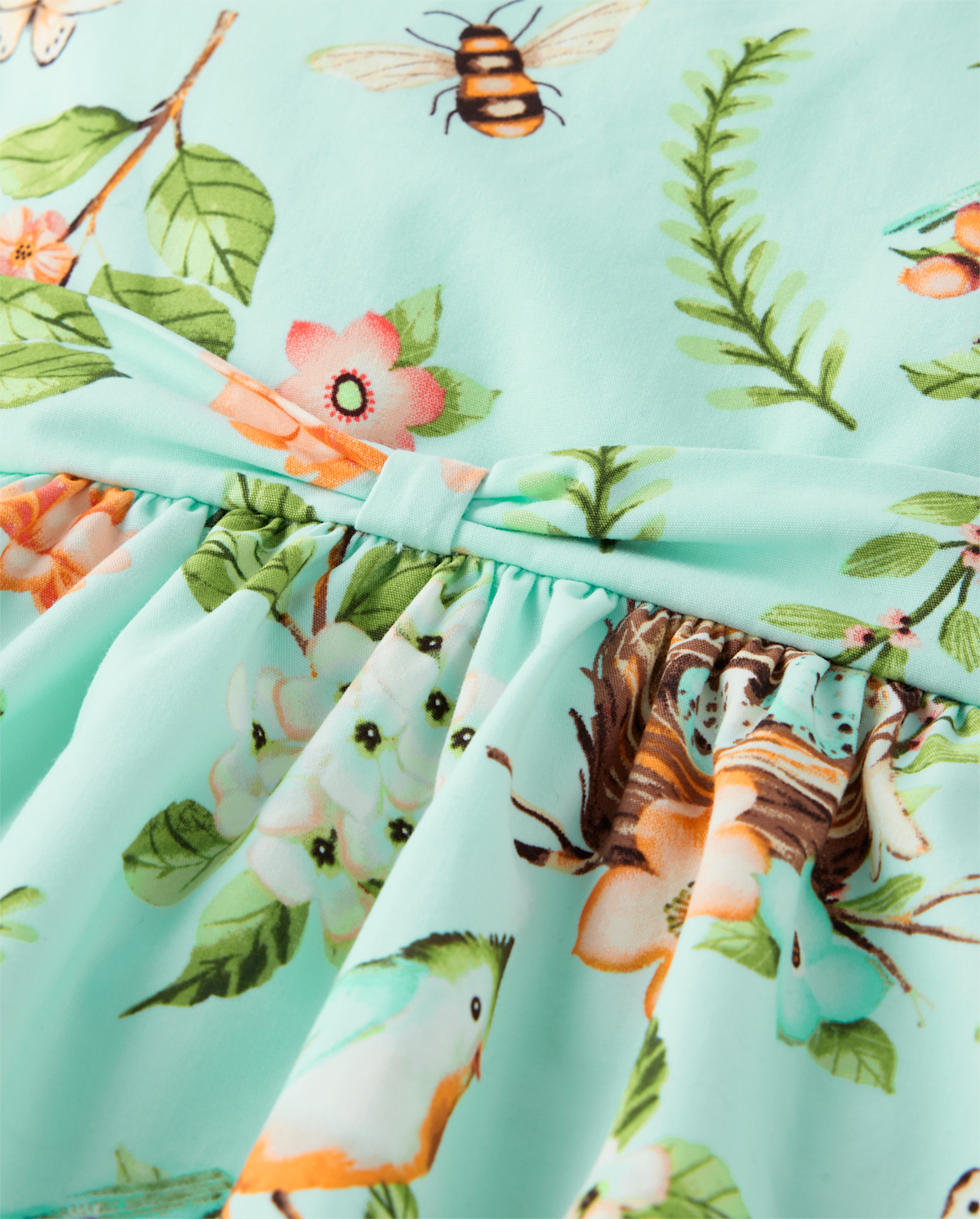 Детские платья Gymboree Girls Floral Bird Bow Poplin Fit And Flare Dress - Signs of Spring — фото 2