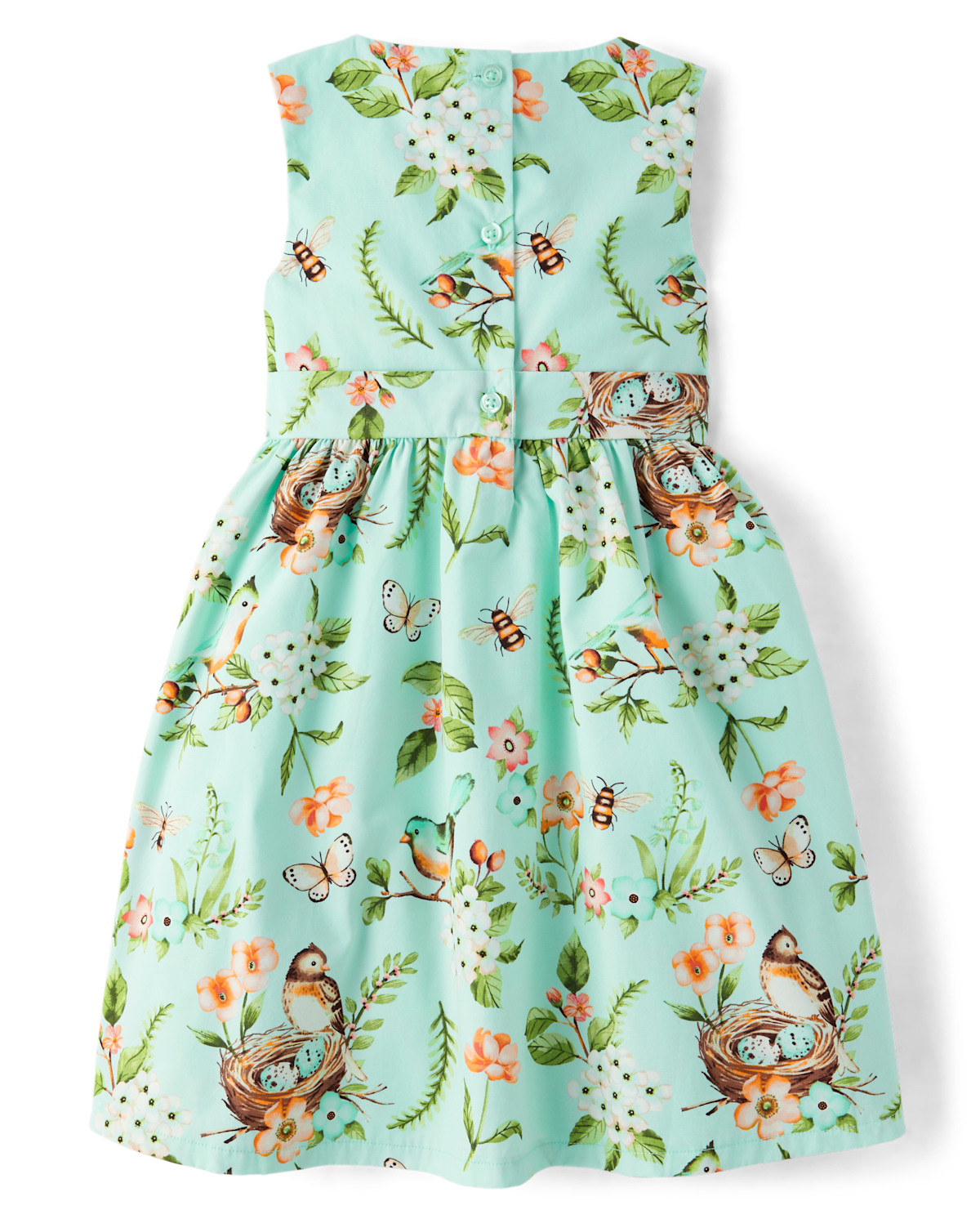Детские платья Gymboree Girls Floral Bird Bow Poplin Fit And Flare Dress - Signs of Spring — фото 3