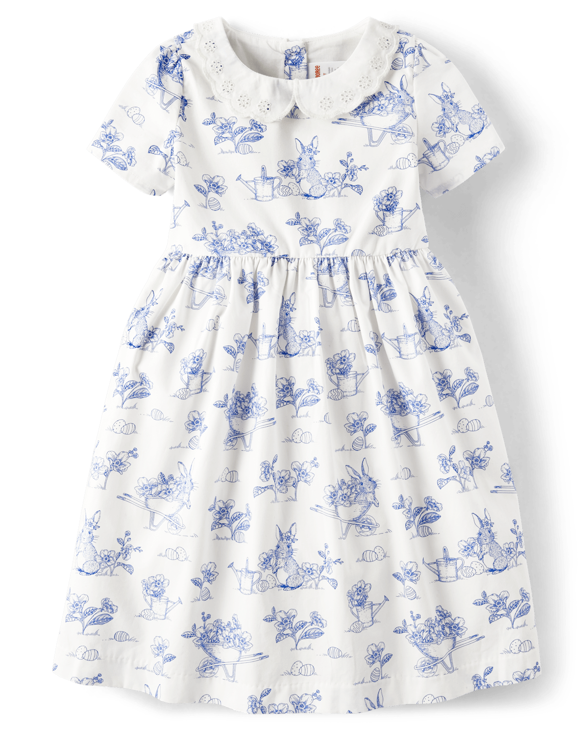 Детские платья Gymboree Girls Bunny Poplin Peter Pan Dress - Blue Belle
