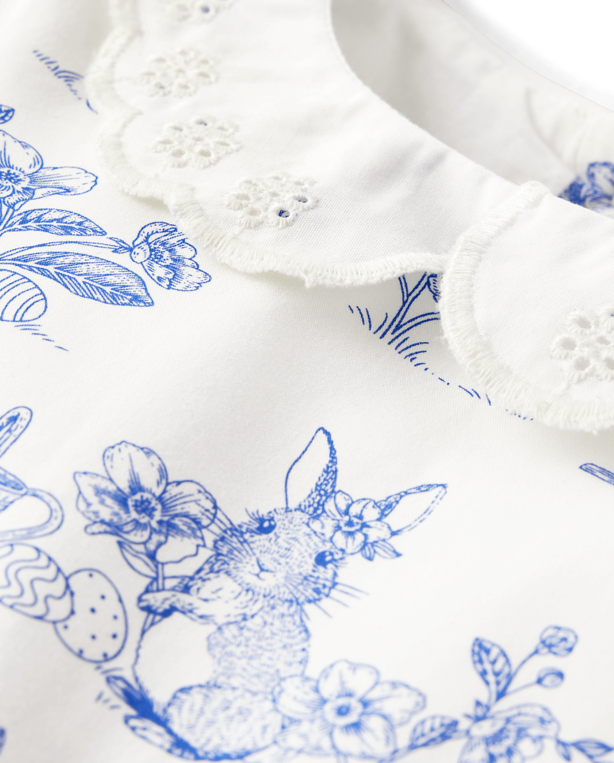 Детские платья Gymboree Girls Bunny Poplin Peter Pan Dress - Blue Belle — фото 2