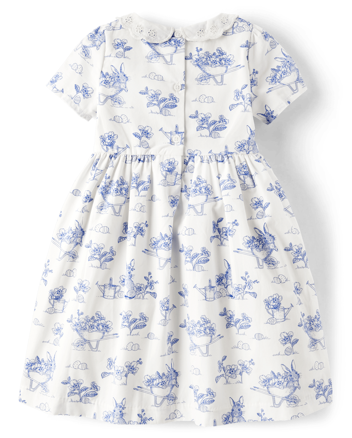 Детские платья Gymboree Girls Bunny Poplin Peter Pan Dress - Blue Belle — фото 3