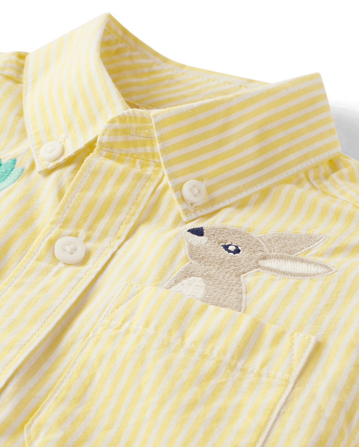 Детские рубашки Gymboree Boys Pinstripe Bunny Poplin Button Up Shirt - Spring Celebrations