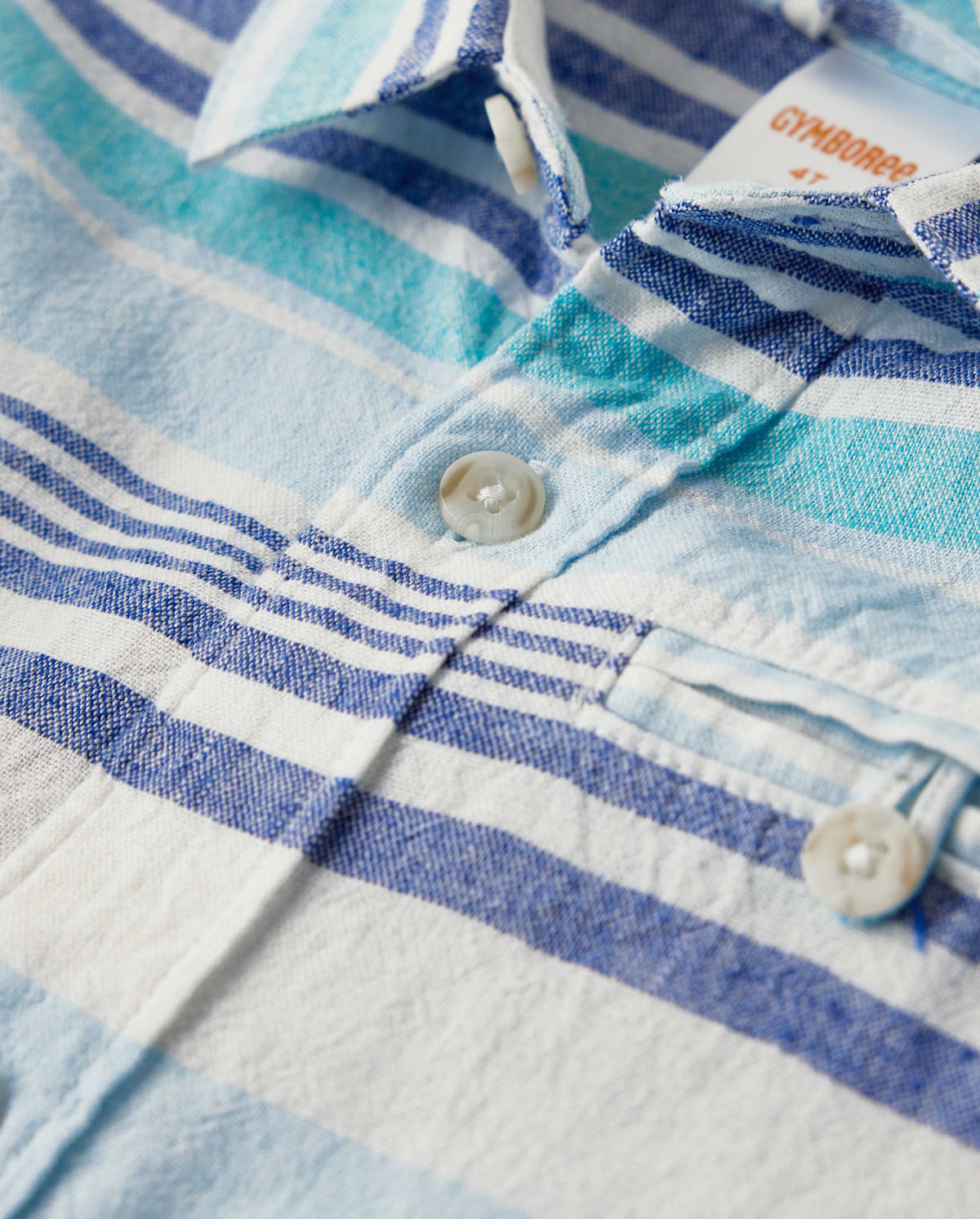 Детские рубашки Gymboree Boys Striped Button Up Shirt - Bon Voyage — фото 2