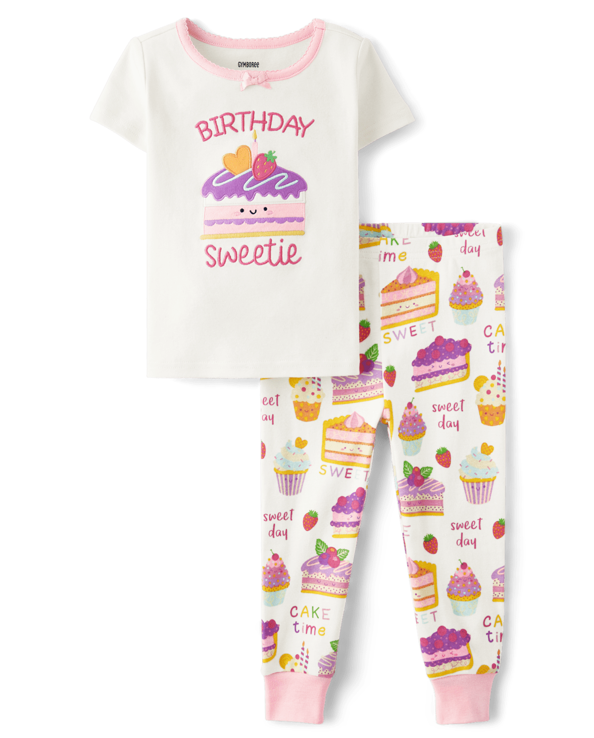 Детские пижамы Gymboree Girls Birthday Sweetie Snug Fit Cotton Pajamas - Gymmies
