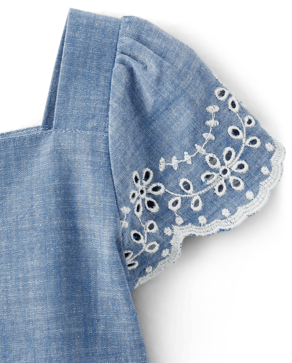Детские платья Gymboree Girls Eyelet Chambray Tiered Dress - Prairie Fields — фото 2