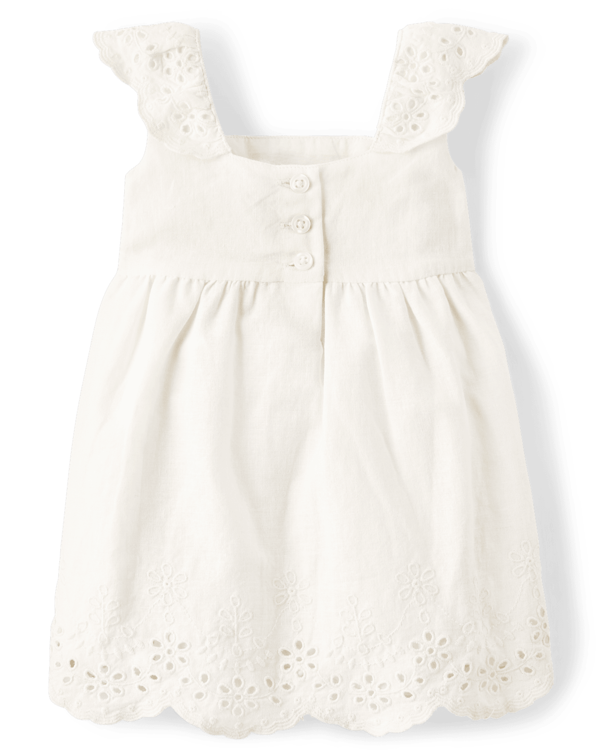 Детские платья Gymboree Baby Girls Mommy And Me Eyelet Linen-Blend Flutter Dress — фото 3