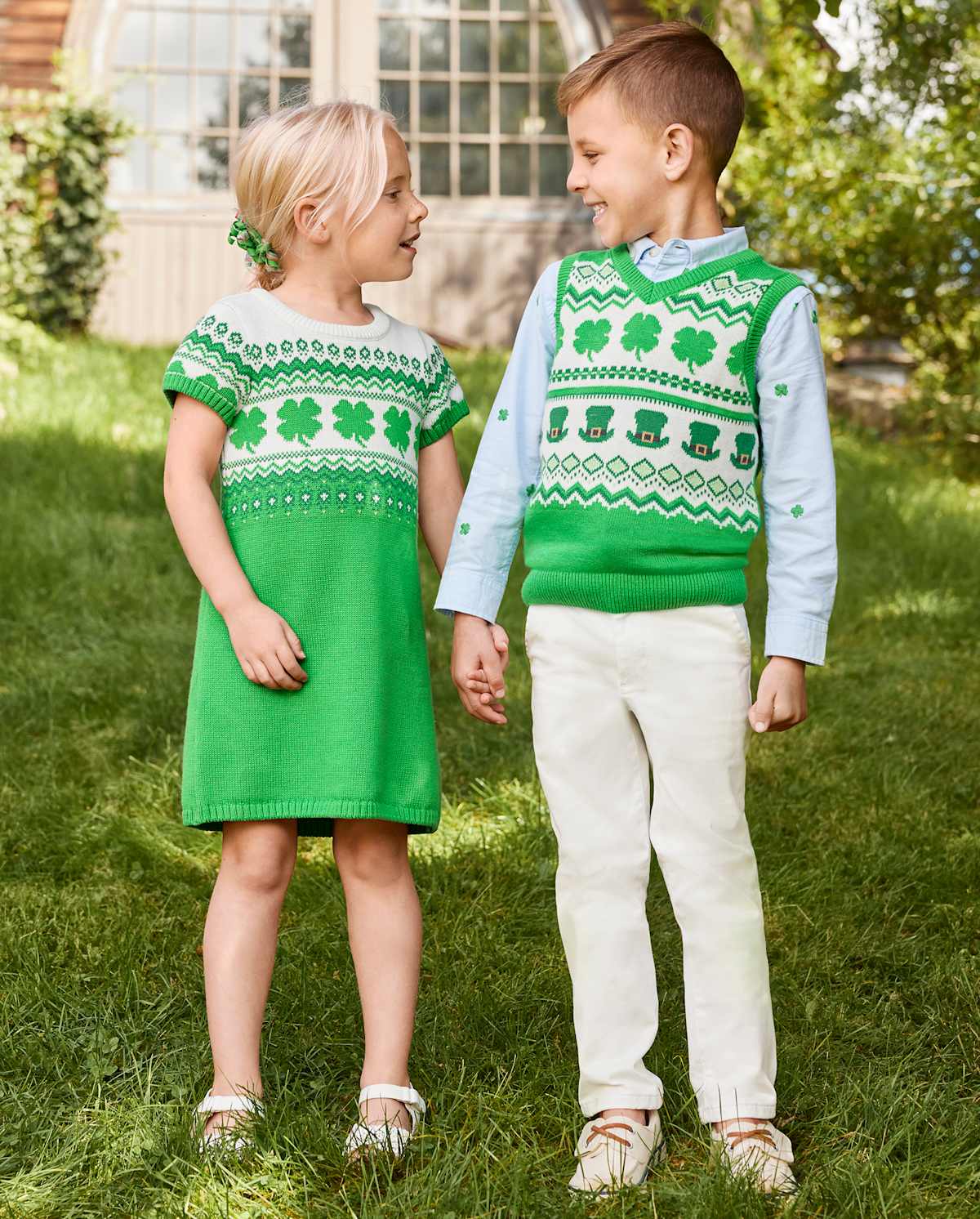 Детские свитеры Gymboree Boys Shamrock Fairisle Sweater Vest - Little Leprechaun — фото 2