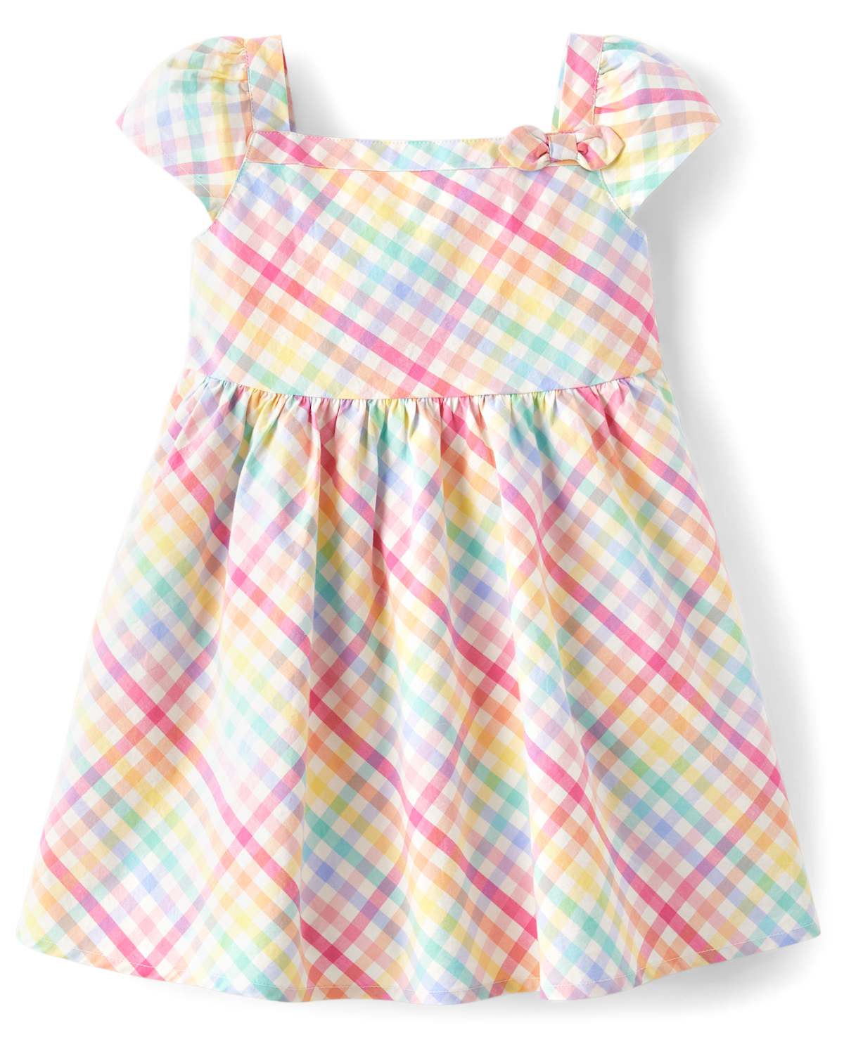 Детские платья Gymboree Girls Rainbow Gingham Poplin Fit And Flare Dress - Spring Celebrations