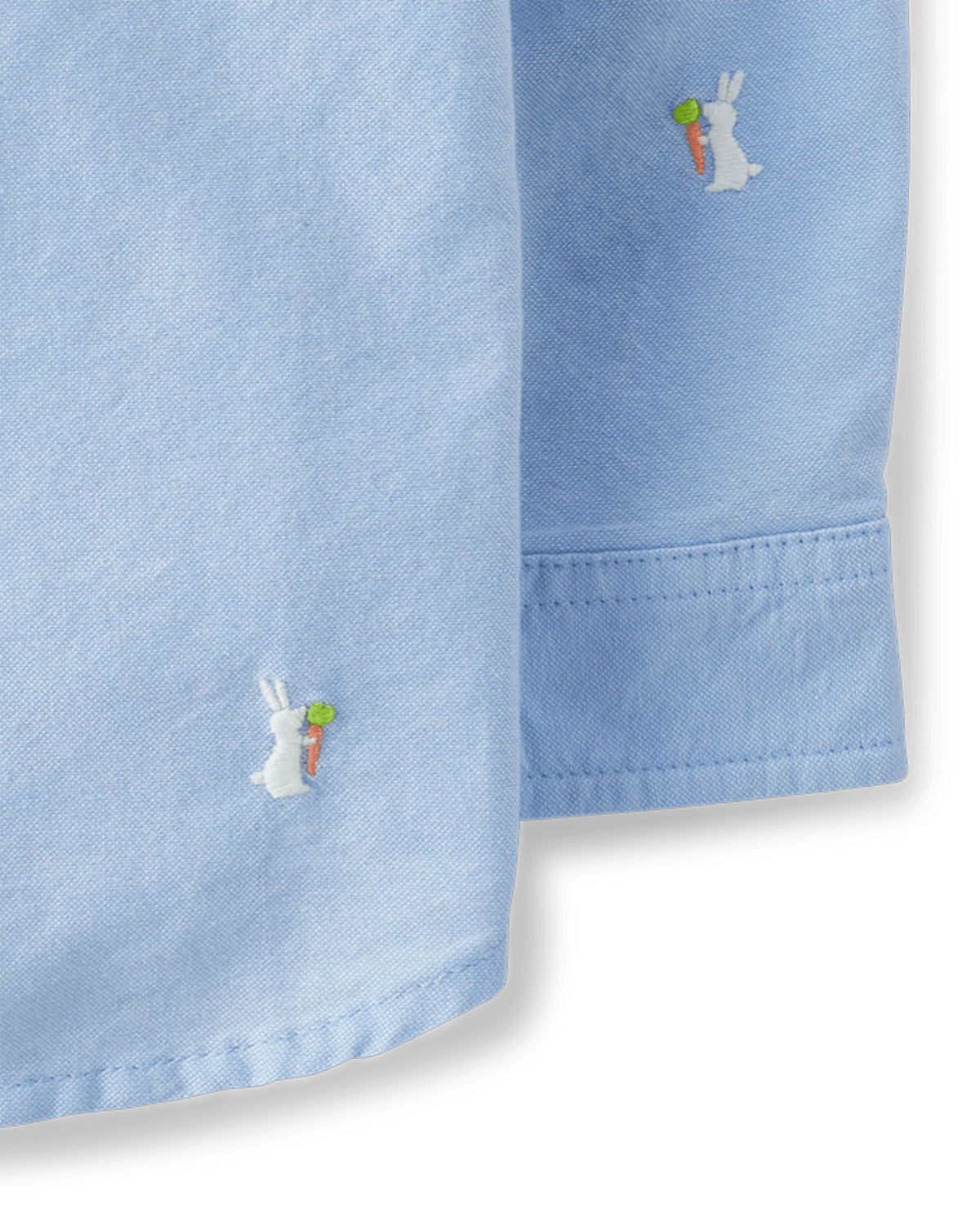 Детские рубашки Gymboree Boys Embroidered Bunny Oxford Button Up Shirt - Enchanted Garden — фото 3