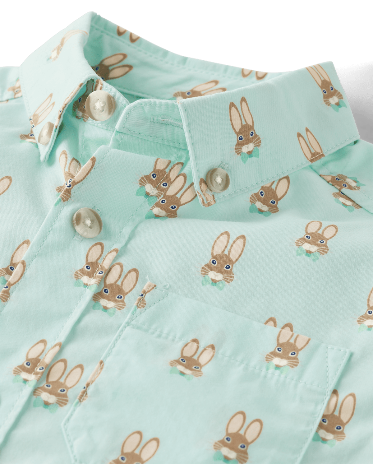 Детские рубашки Gymboree Boys Bunny Poplin Button Up Shirt - Signs of Spring