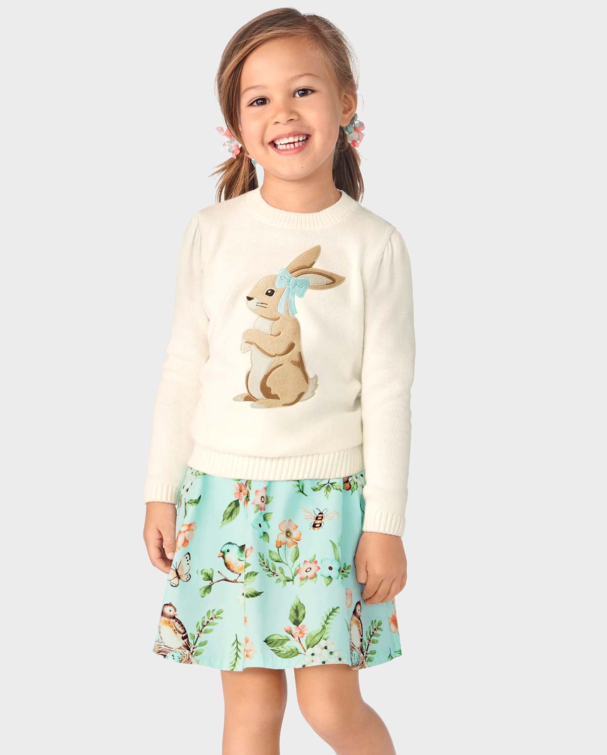 Детские свитеры Gymboree Girls Embroidered Bunny Sweater - Signs of Spring — фото 2