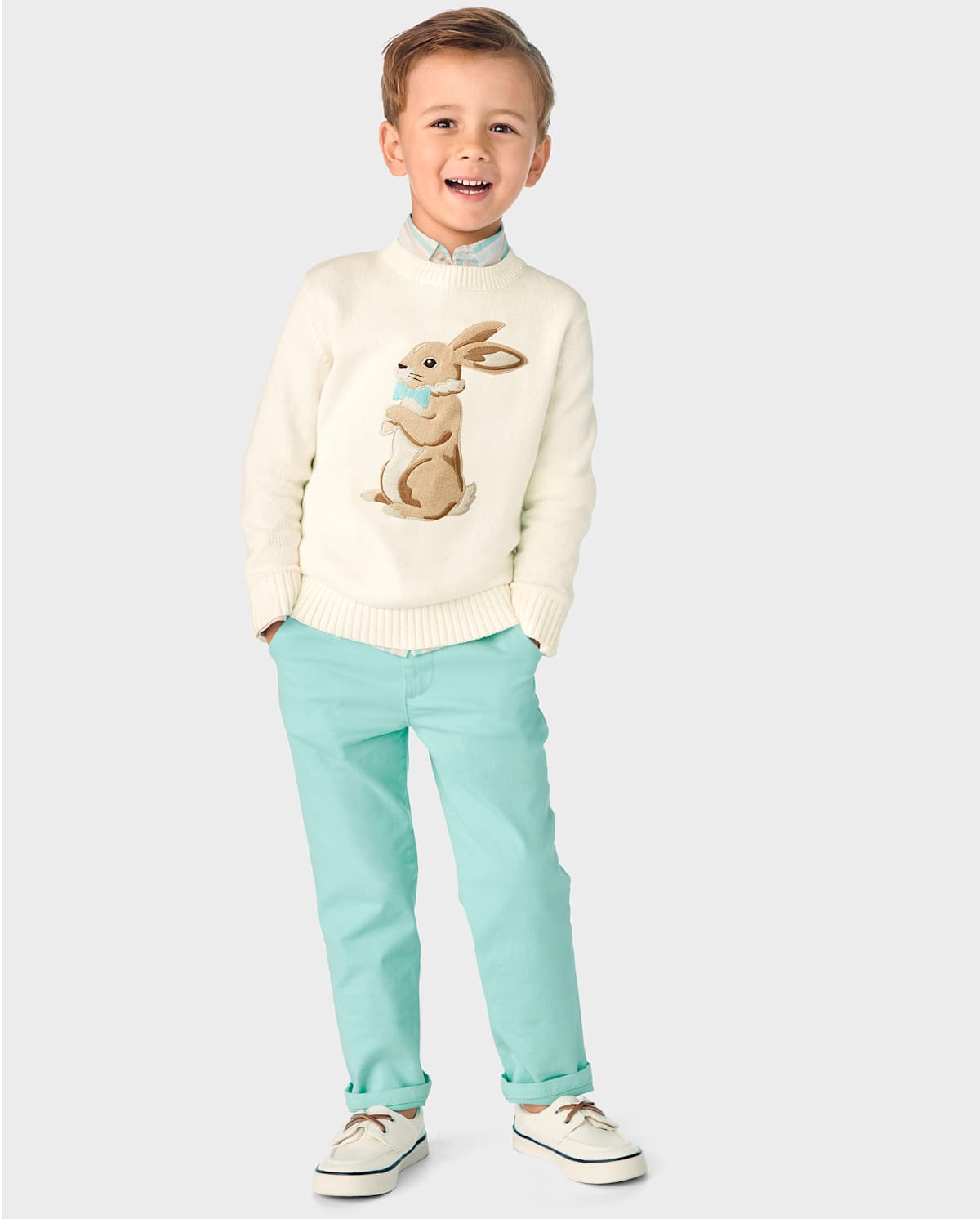 Детские свитеры Gymboree Boys Embroidered Bunny Sweater - Signs of Spring — фото 2