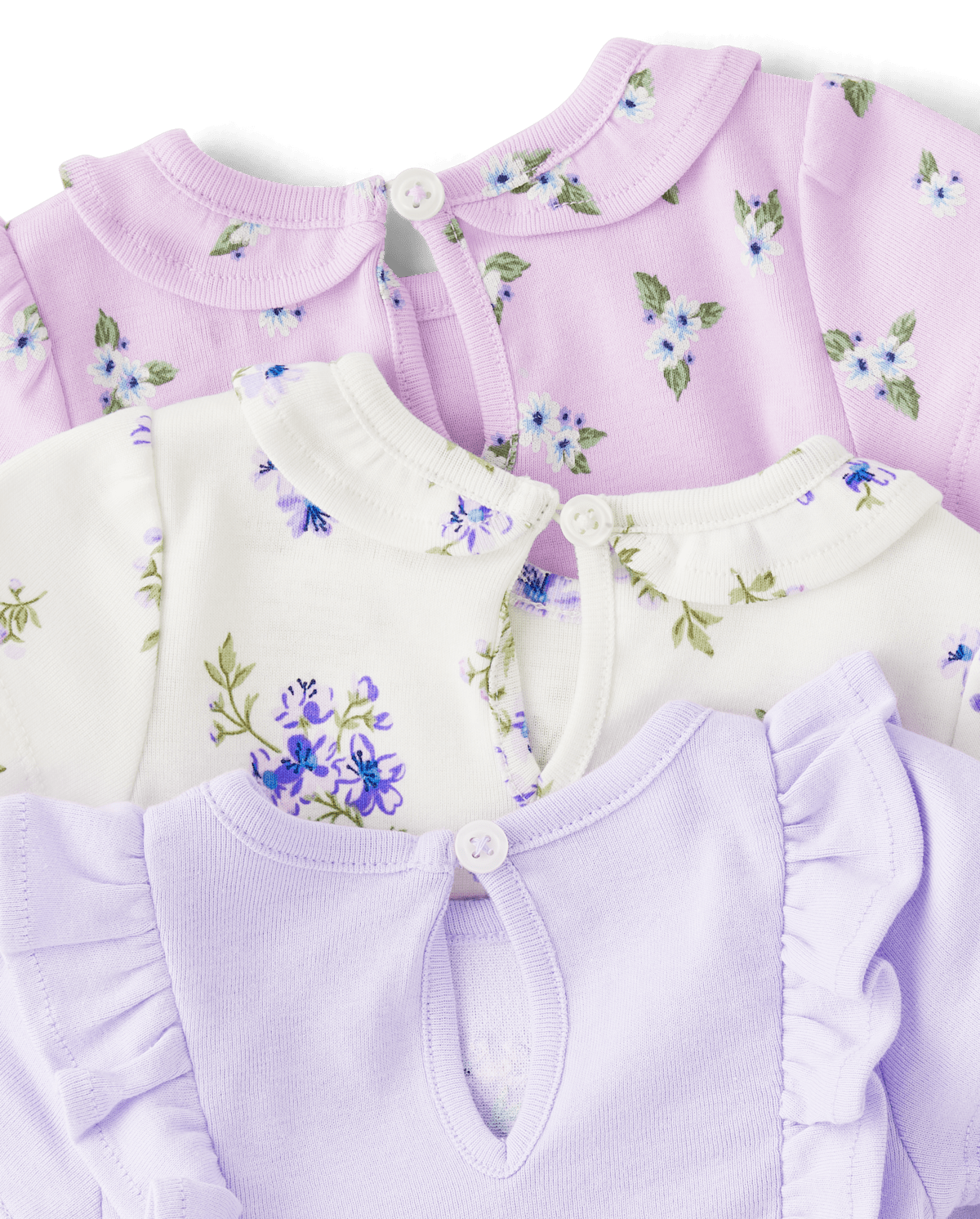 Боди для девочки Gymboree с цветочным рюшем, 3 шт